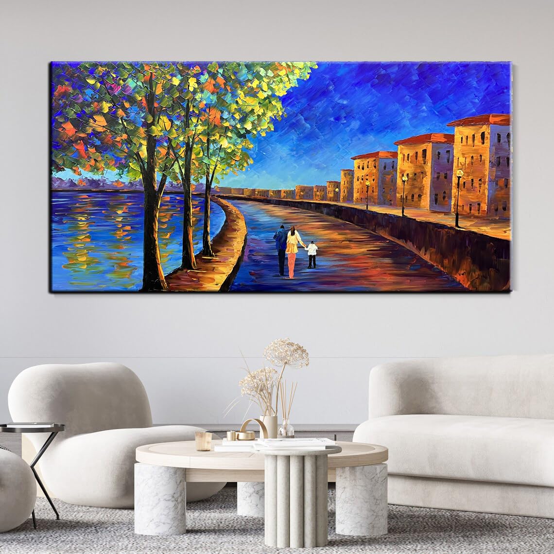 Yasheng Art -Landscape Oil Painting On Canvas Textured Tree Abstract Contemporary Art Wall Paintings Handmade Painting Home Offi
