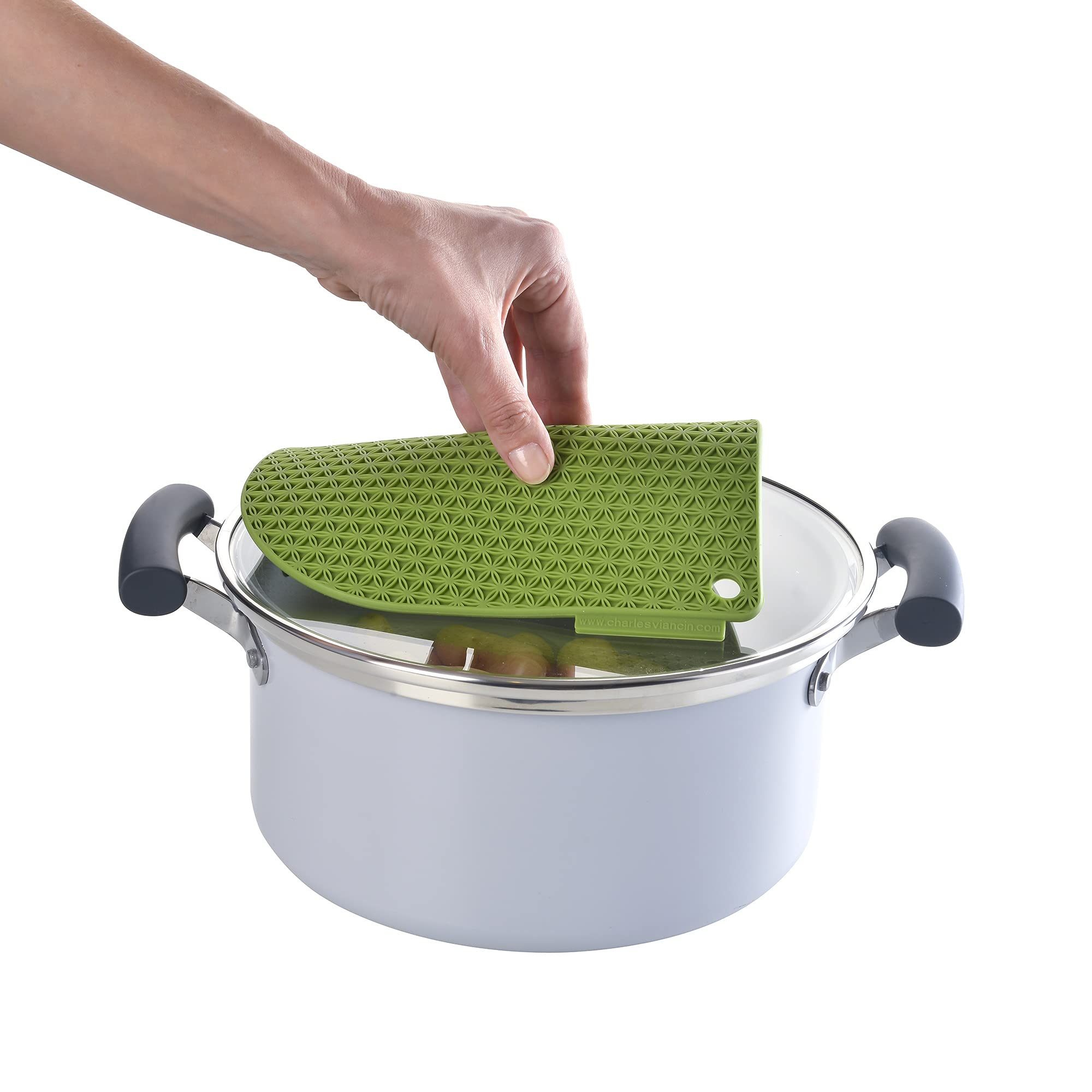 Charles Viancin - Honeycomb Silicone Pot Holder - Withstands Temperatures Up To 220C / 428F - Bpa-Free, Plastic Free, Food-Grade