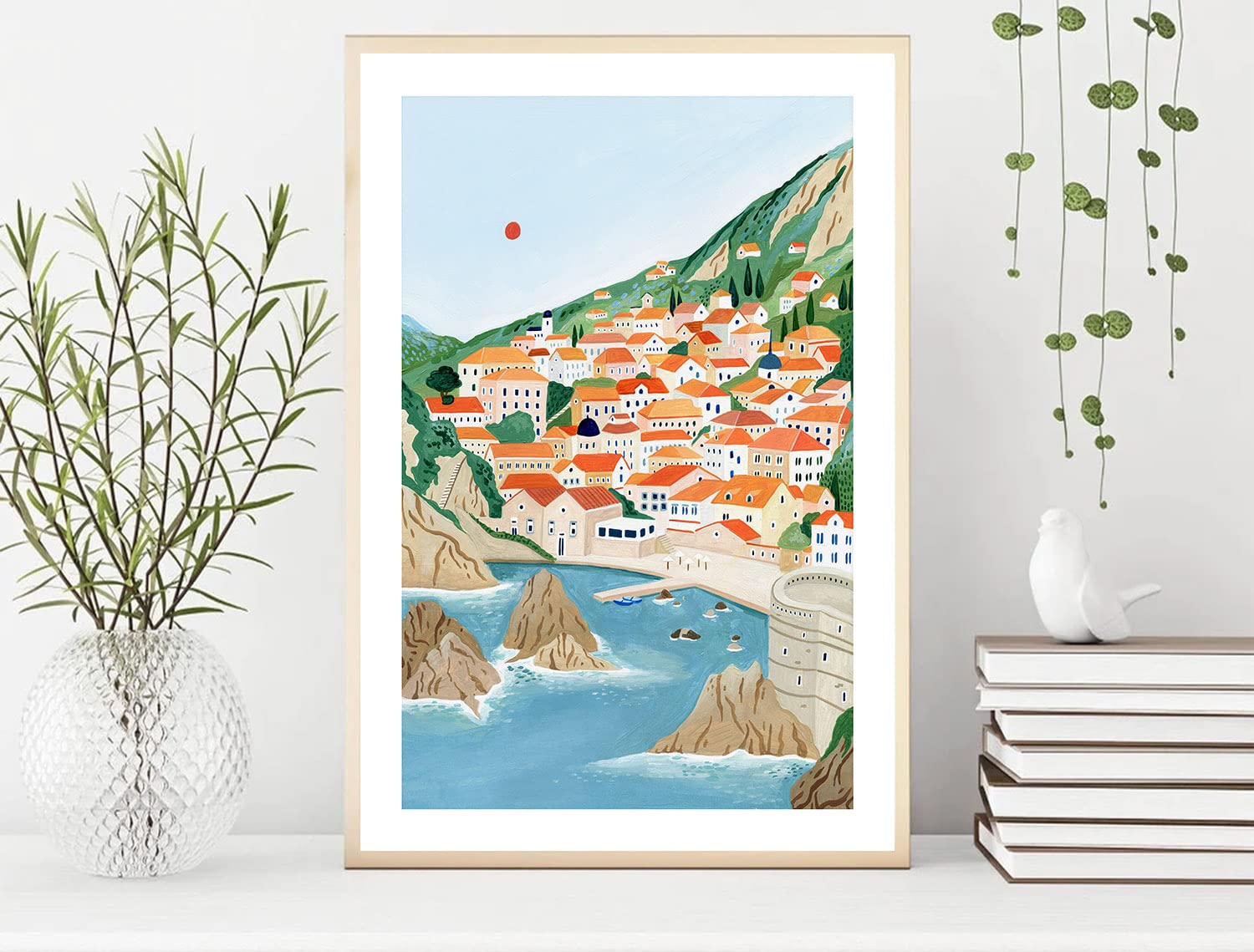 Nationcog Dubrovnik Art Print, Croatia Art, Dubrovnik Poster, Travel Gift, Travel Poster, Croatia Wall Art, Travel Gift, Home De