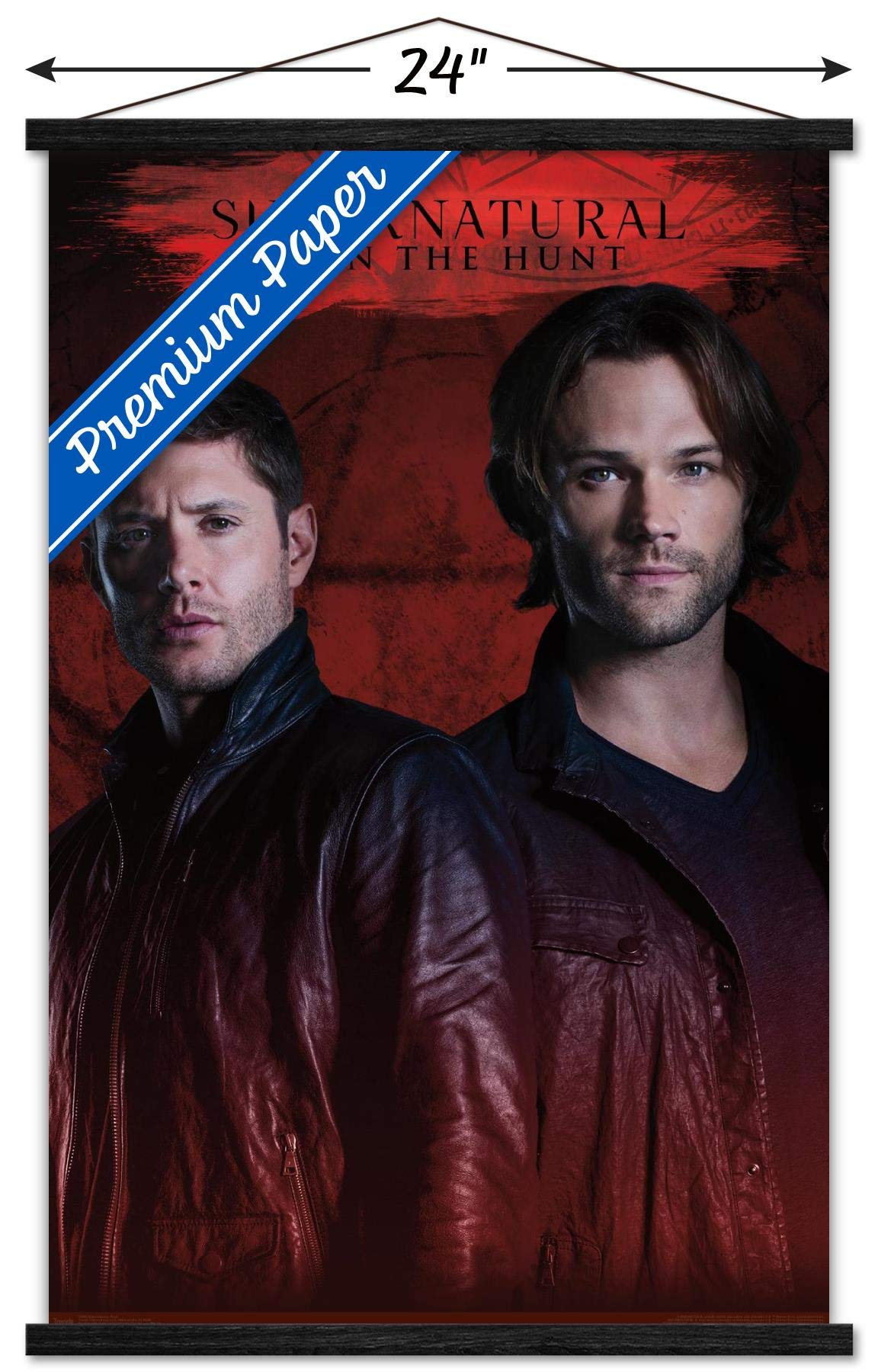 Trends International Supernatural - Red Wall Poster, 22.375'' X 34'', Premium Print And Black Hanger Bundle