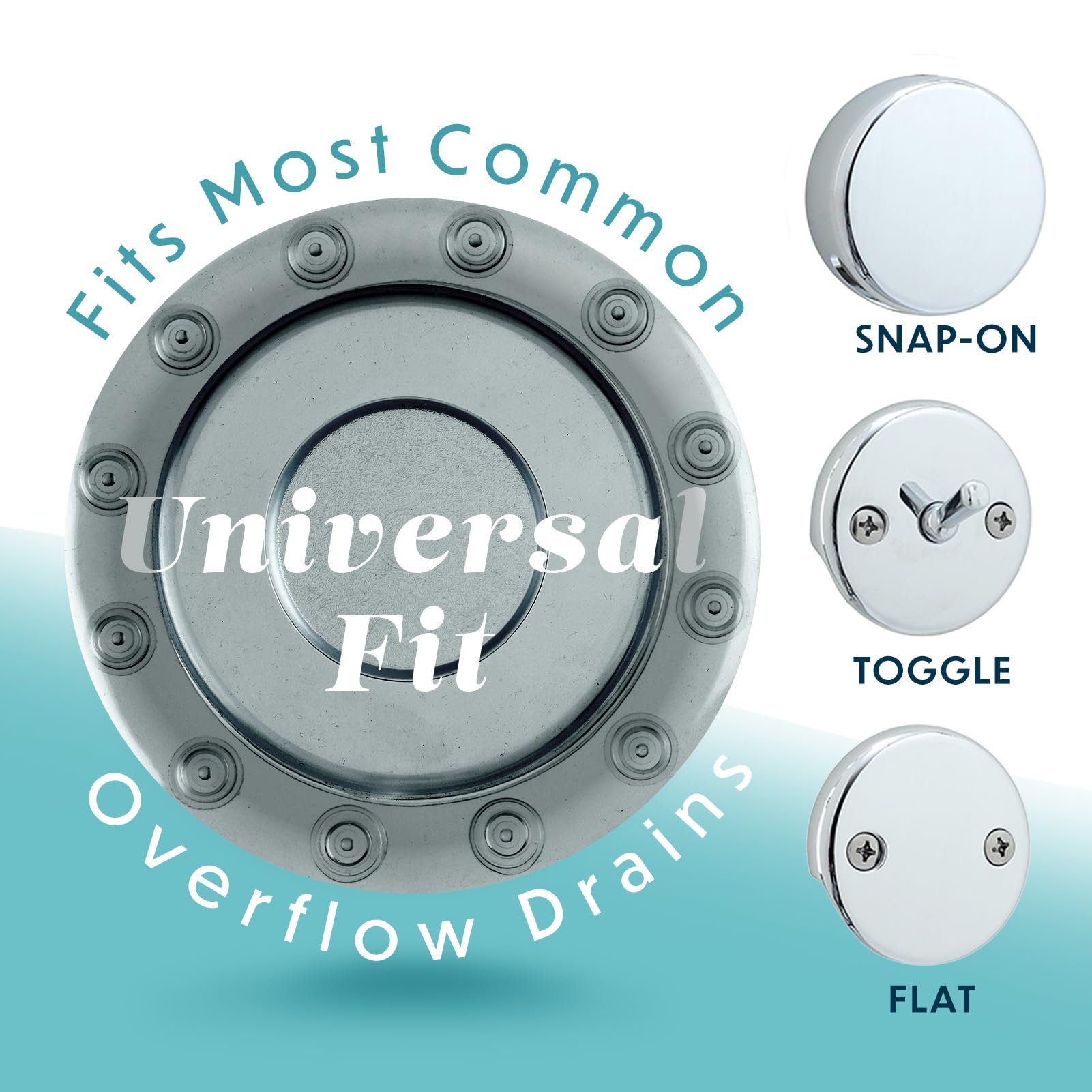 SlipX Solutions Bottomless Bath Overflow Drain Cover for Tub  Adds Inches of Water to Bathtub for a Warmer Deeper Bath  Spa Accessories  Drain Block  Water Stopper Plug (4 inch Inner Diameter  Gray)