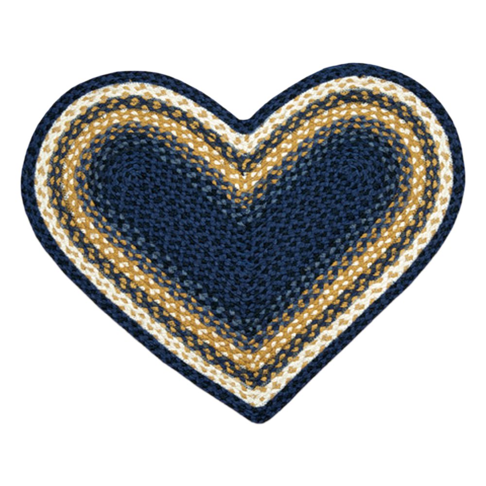 Earth Rugs Rug, 20 by 30, Light Dark Blue/Mustard