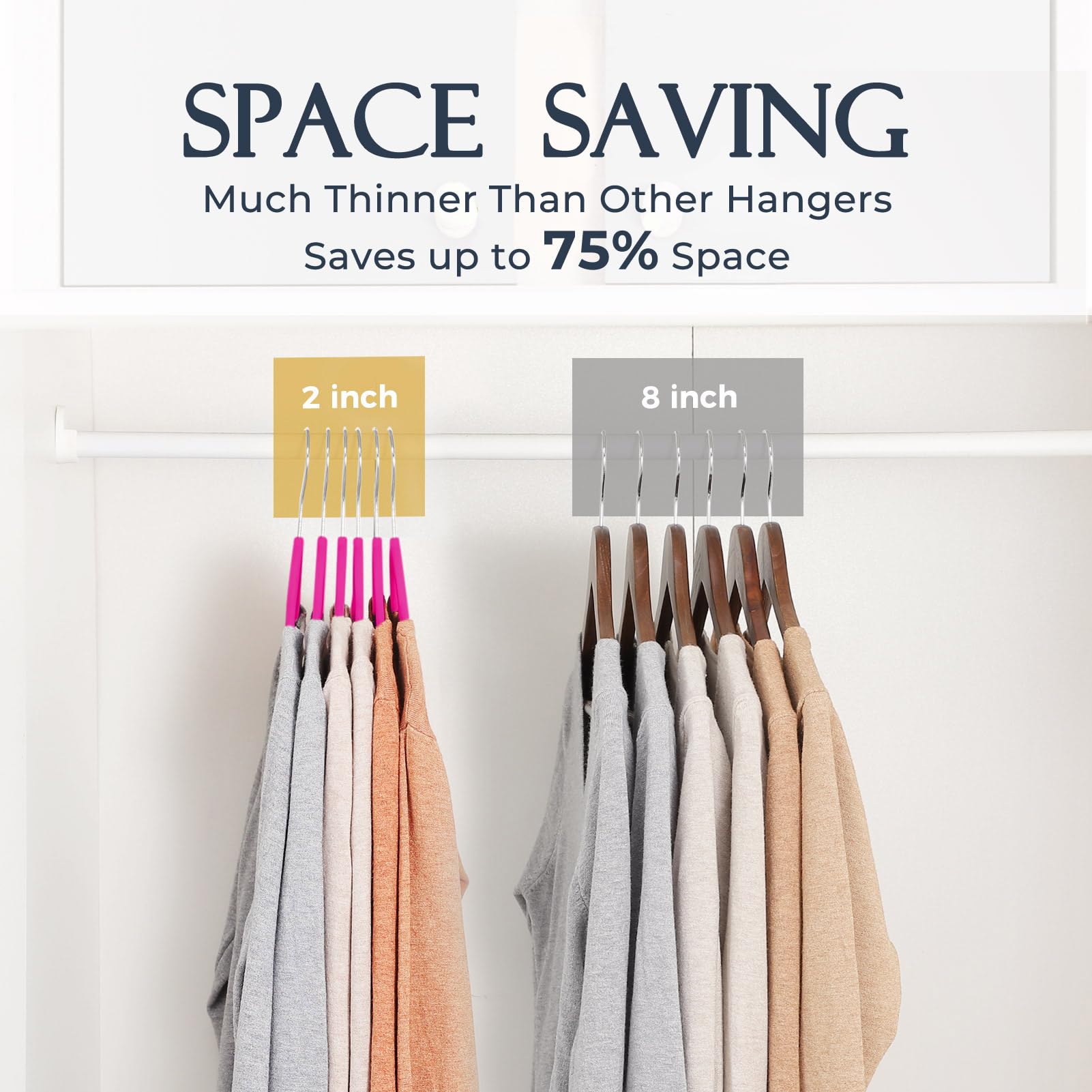 House Day Rosy Red Velvet Hangers 60 Pack, Premium Clothes Hangers Non-Slip Felt Hangers, Sturdy Heavy Duty Coat, Durable Suit H