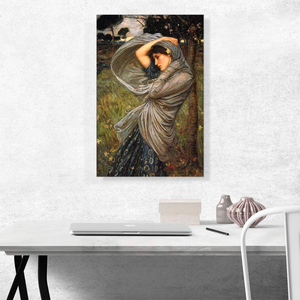 Artcanvas Boreas 1903 Canvas Art Print Stretched Framed Painting Picture Poster Giclee Wall Decor By John William Waterhouse - 2