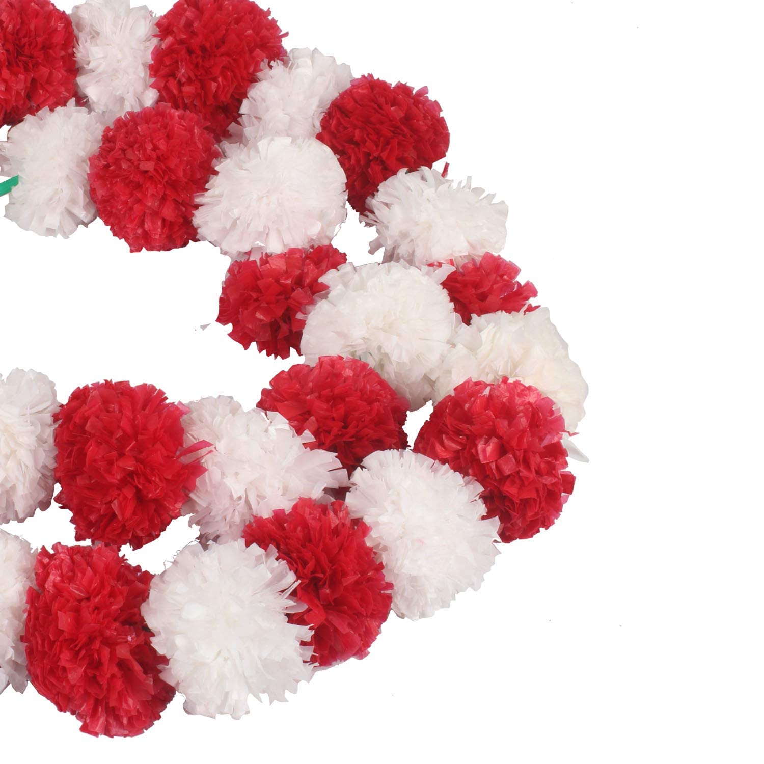 Klassic Red And White Artificial Marigold Flower For Decoration For Diwali Decoration Navratri, Pooja, Home Inauguration, Temple