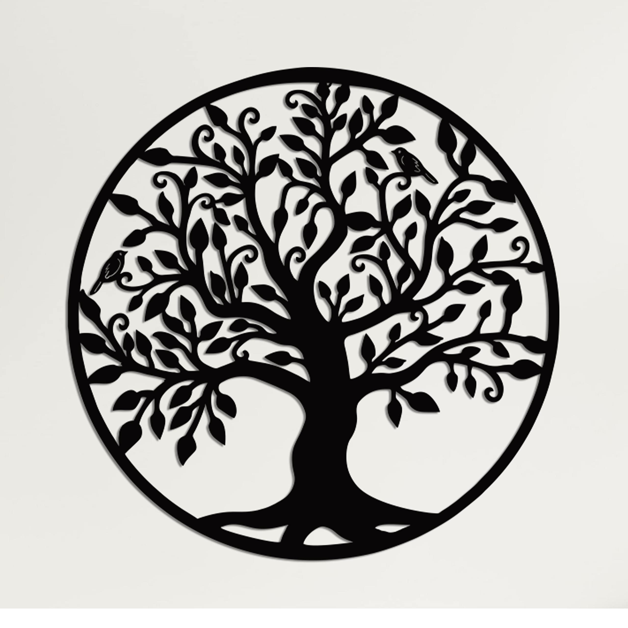 DEKADRON Metal Wall Art - Tree of Life - Family Tree Metal Wall Decor Home Office Decoration Bedroom Living Room D  cor (23 W x 