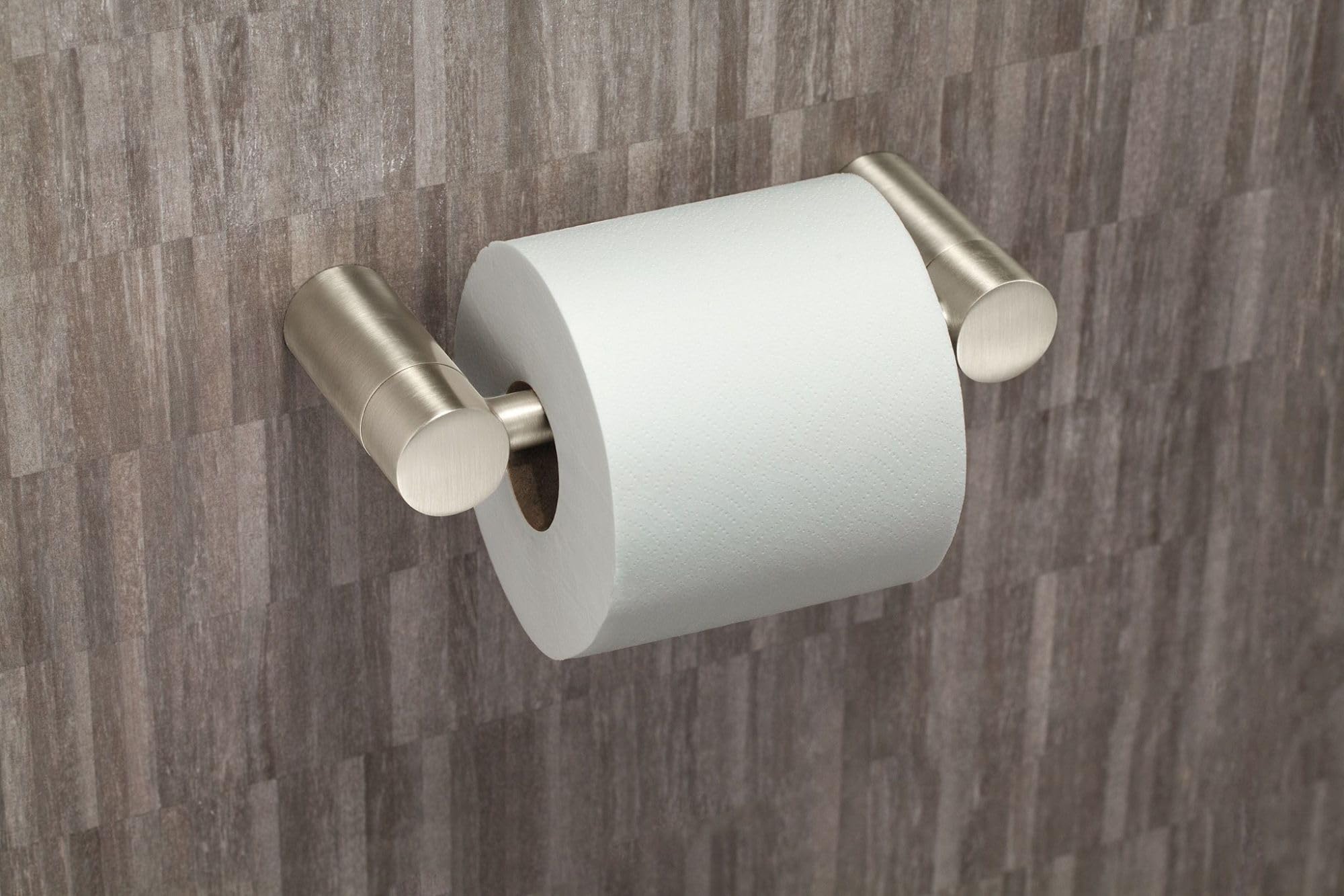 Moen Align Brushed Nickel Pivoting Wall Mounted Modern Toilet Paper Holder, Yb0408Bn