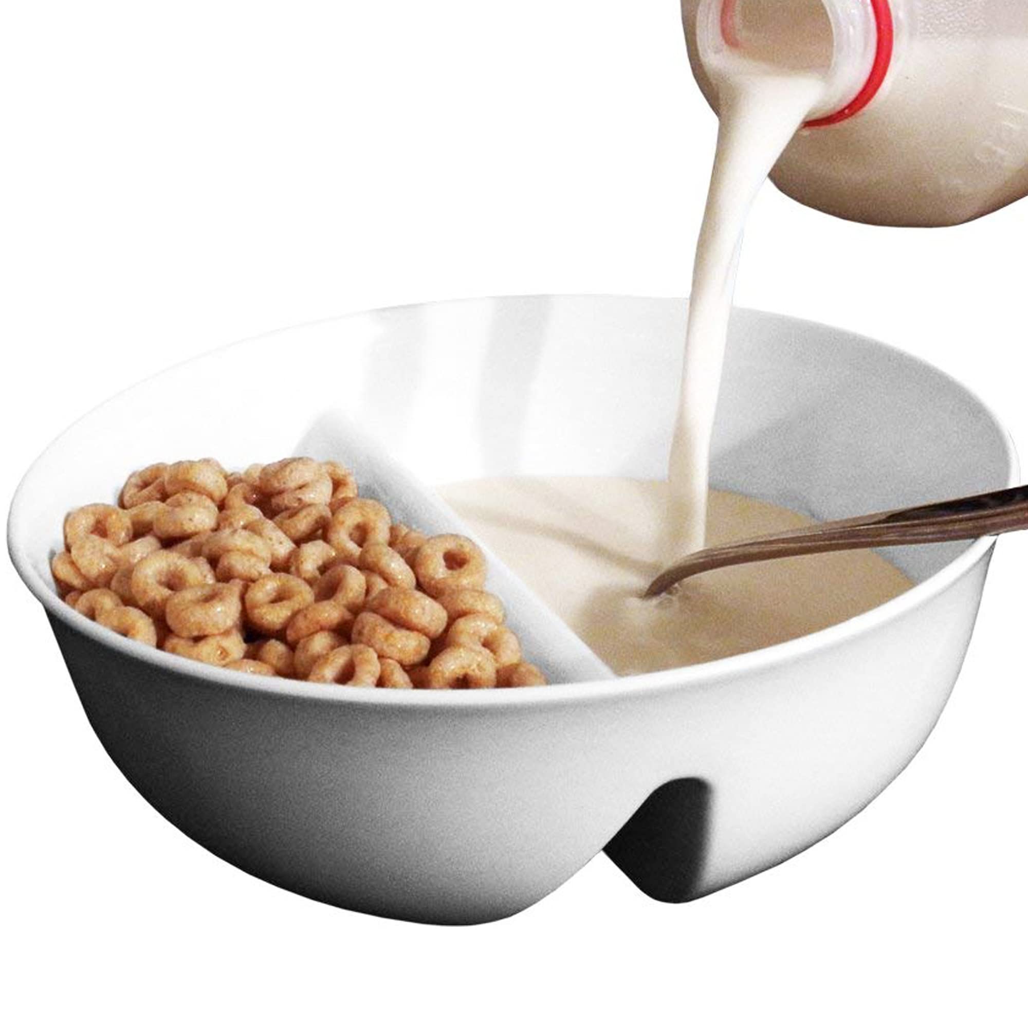 Just Crunch AntiSoggy Cereal Bowl  Keeps Cereal Fresh & Crunchy | BPA Free | Microwave Safe | Ice Cream & Topping, Yogurt & Be