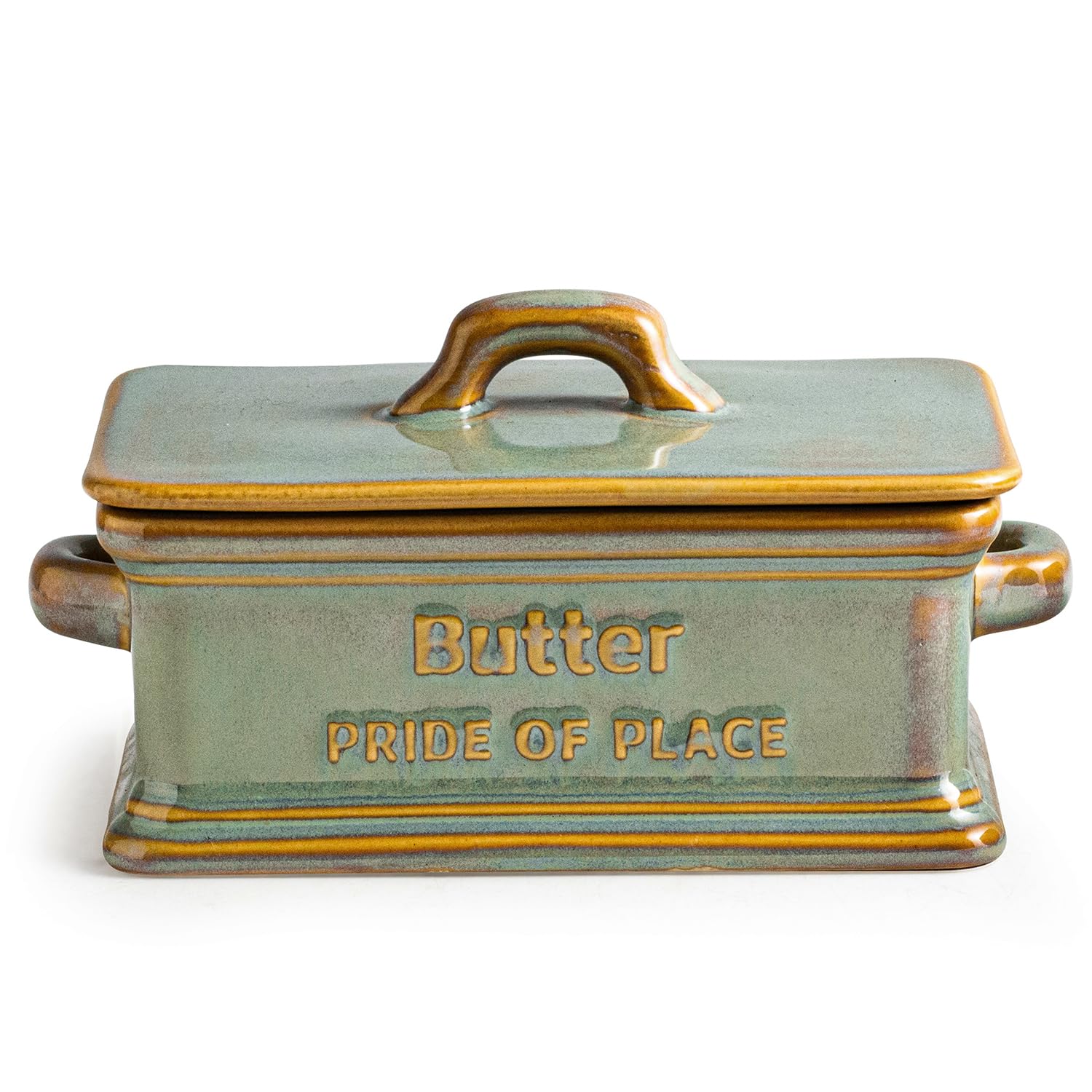 Butter Dish with Lid, Ceramic Butter Holder Container Large Butter Dish for Countertop Farmhouse Decor for Mothers Day, Butter 