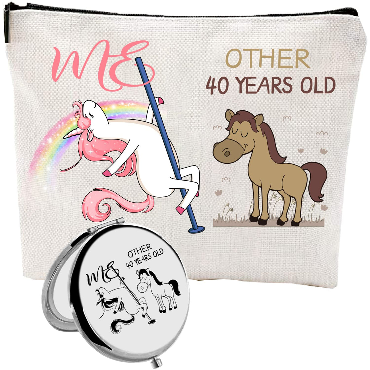 40Th Birthday Gifts For Women,40 Year Old Birthday Gifts,40Th Birthday Cosmetic Bag Makeup Pouch,40Th Birthday Gifts Makeup Bag