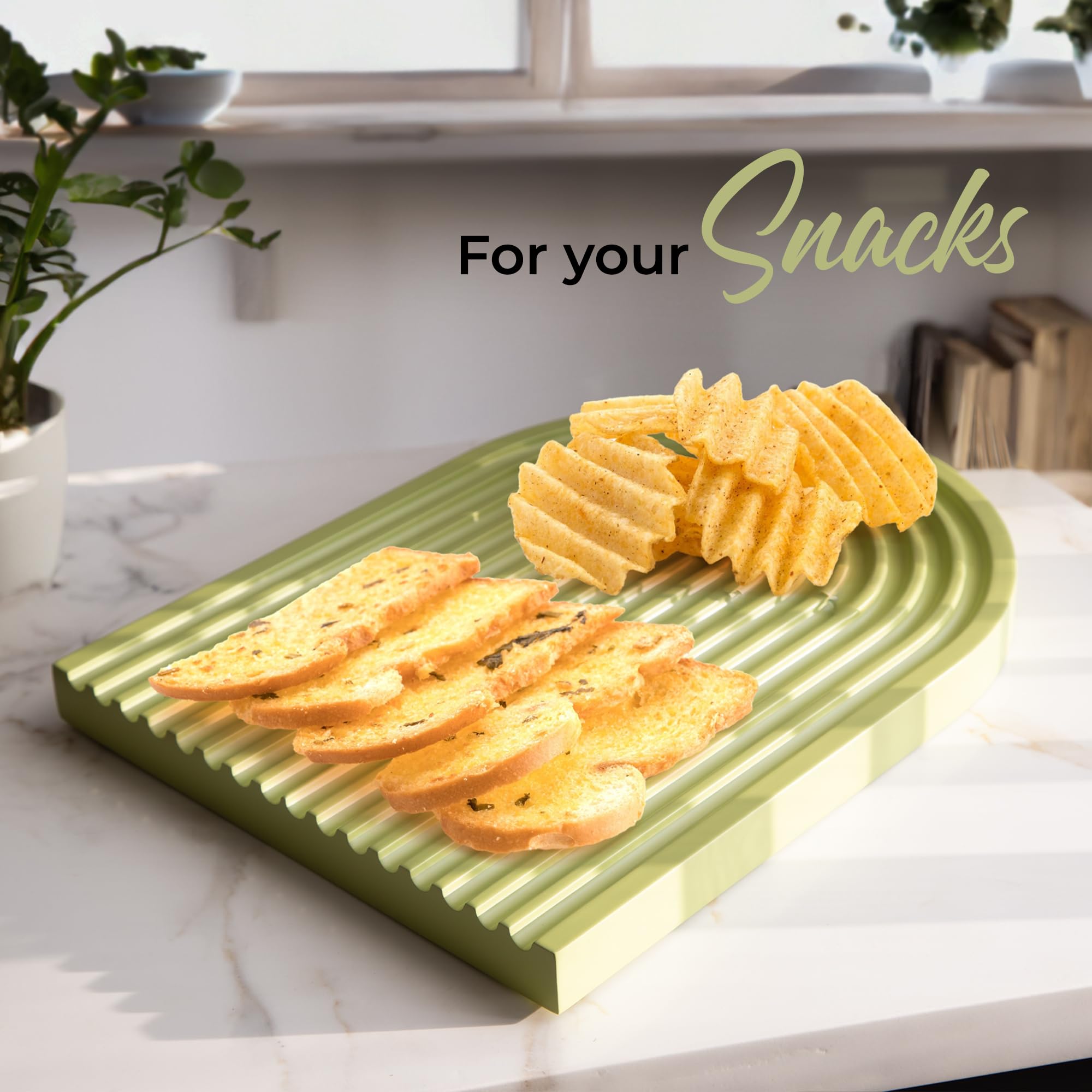 Koluraful Wood Arch Servingtray For Multi-Purpose Coffee Table, Breakfast, Dinner Kitchen Living Room Bedroom Home Decor For All