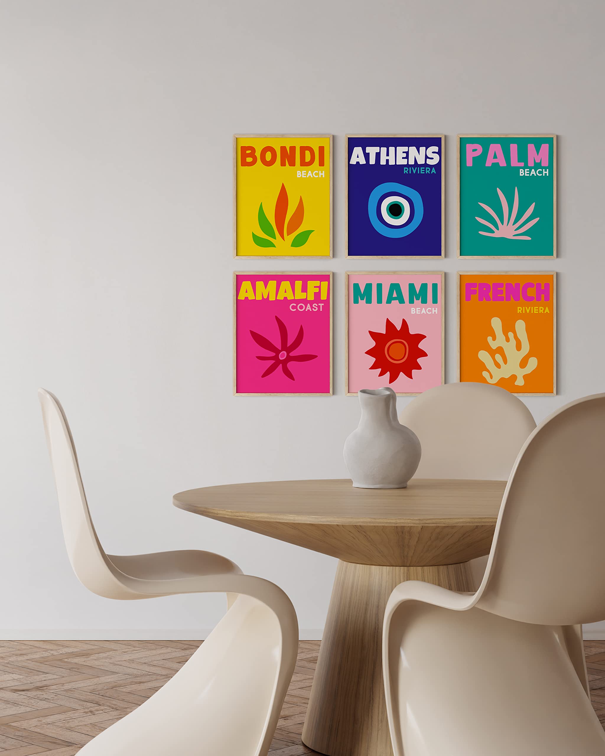 Haus And Hues Travel Posters, Preppy Posters, Aesthetic Destination Poster, Travel Wall Art, Colorful Wall Prints, Trendy Wall A
