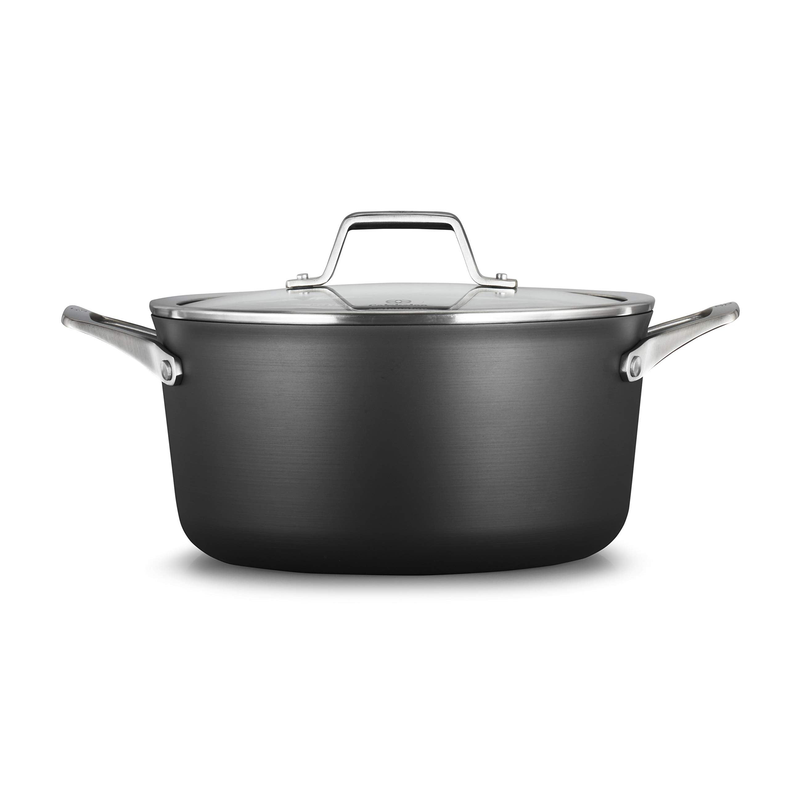 Calphalon Premier Hard-Anodized Nonstick 6-Quart Stock Pot With Cover, Black