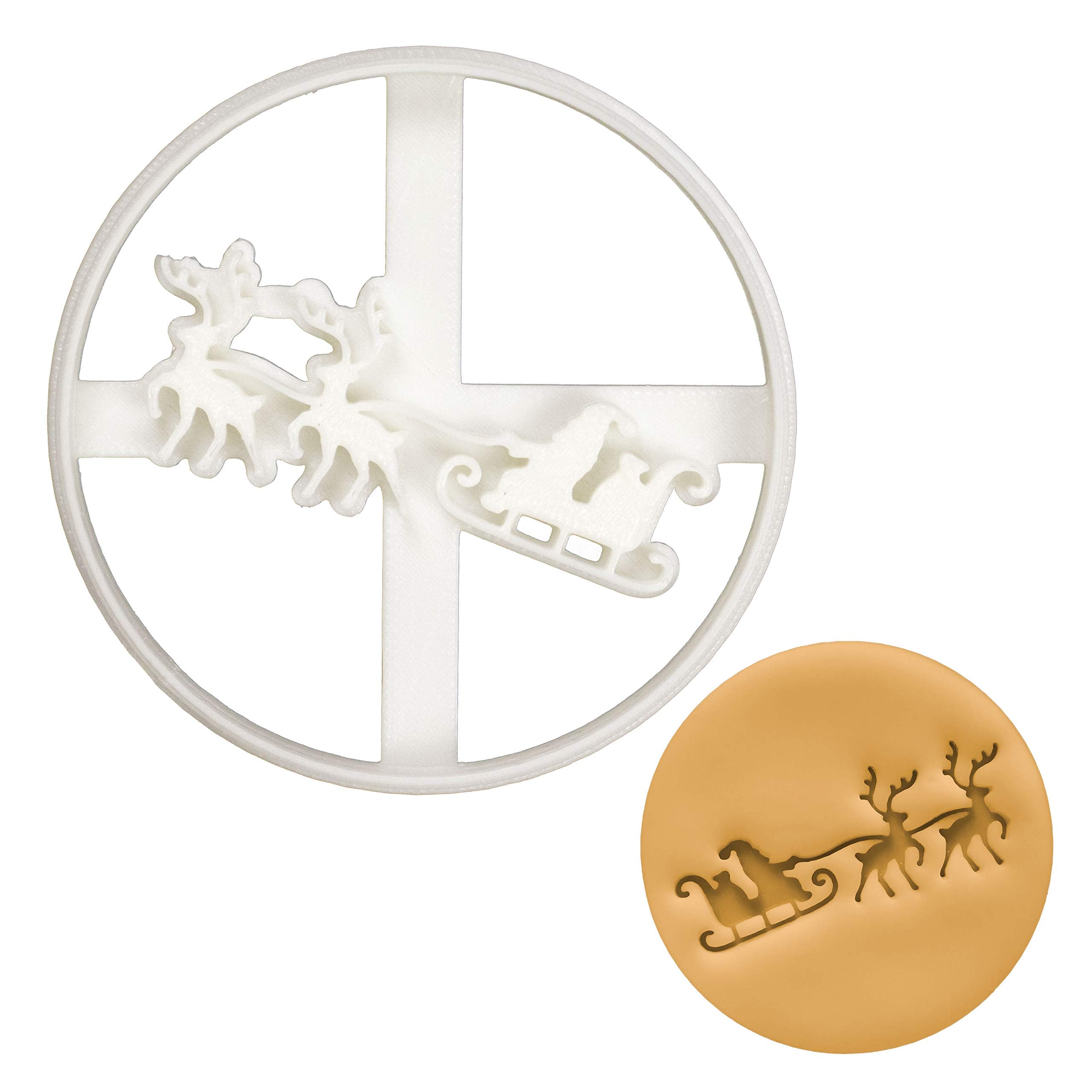 Santa Claus And Reindeer Cookie Cutter, 1 Piece - Bakerlogy
