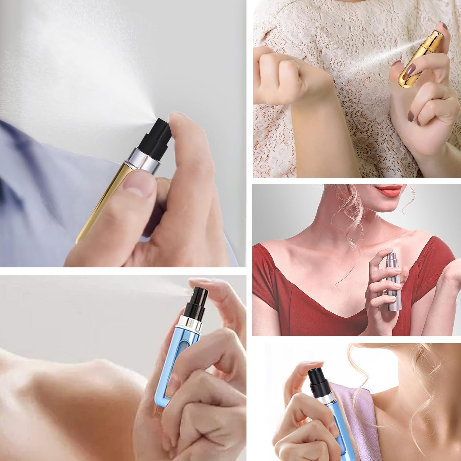 Akoak 1 Pack 5Ml (0.2Oz) Reusable Perfume Spray Bottle, Portable Mini Sprayer, Refillable Perfume Bottle, Men 'S And Women 'S Pu