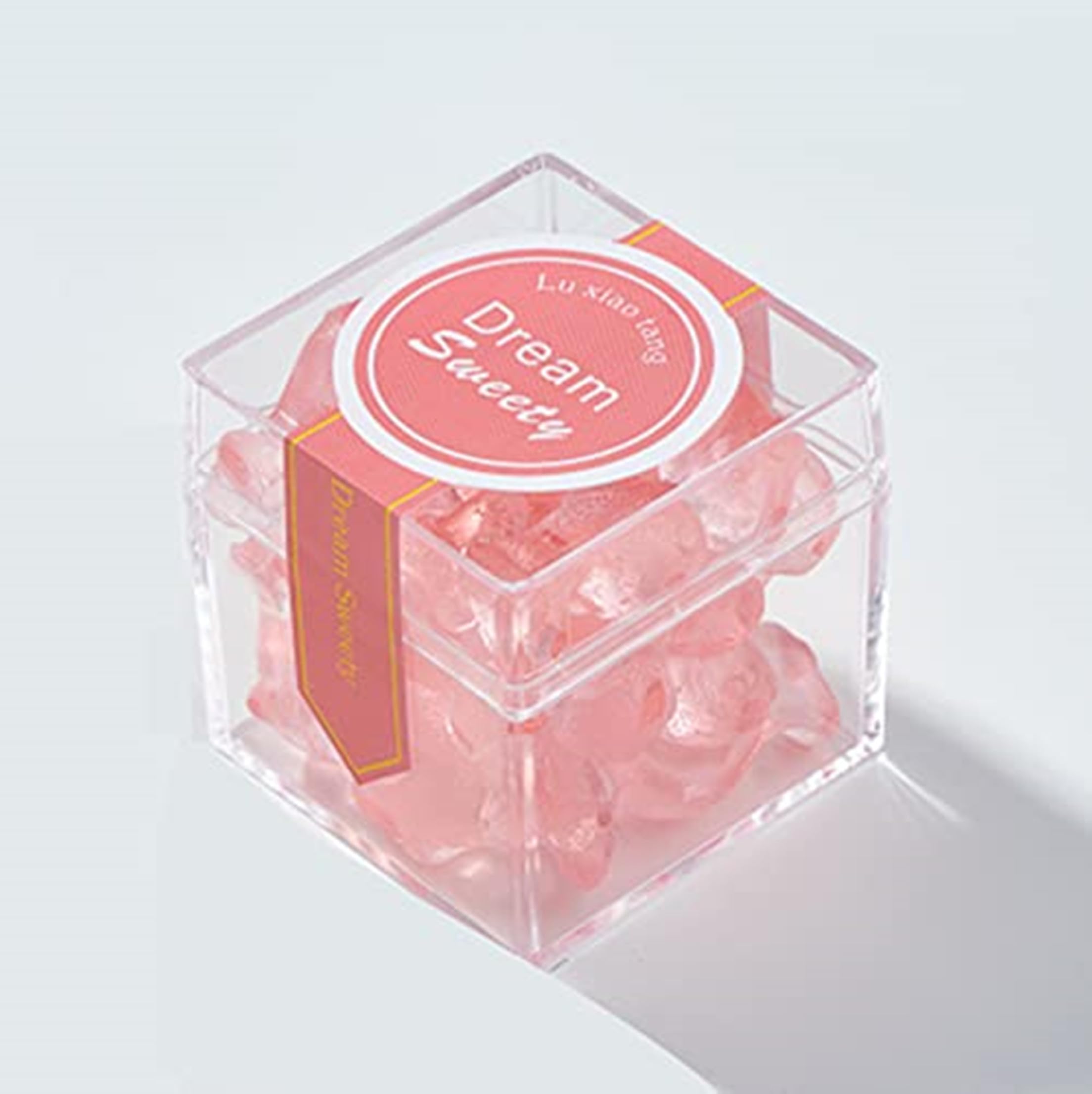 LOVPLAY Acrylic Box Clear Boxes 12 Packs Acrylic Dispaly Box with Lid Valentines Day Party Favor Gift Boxes Wedding Male Birthd