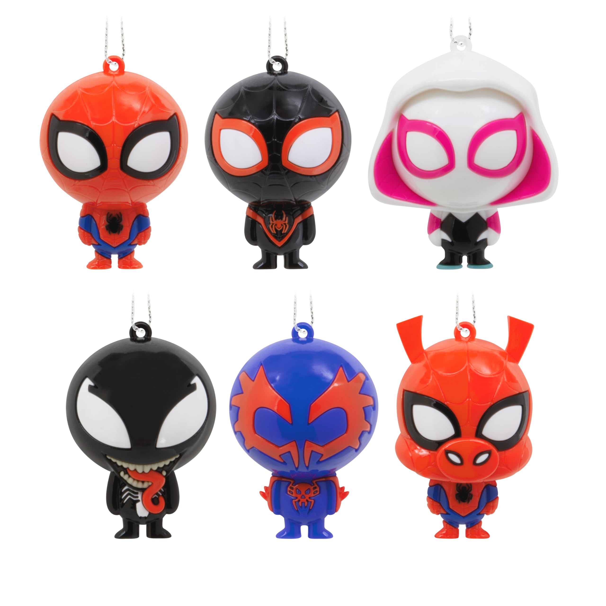 Hallmark Marvel Spider-Man Series 4 Mystery Christmas Ornaments, Shatterproof, Set of 2, Gifts for Marvel Fans