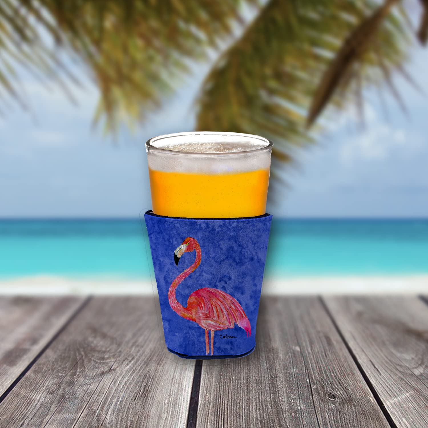 Bird - Flamingo  Red Solo Cup Beverage Insulator Hugger