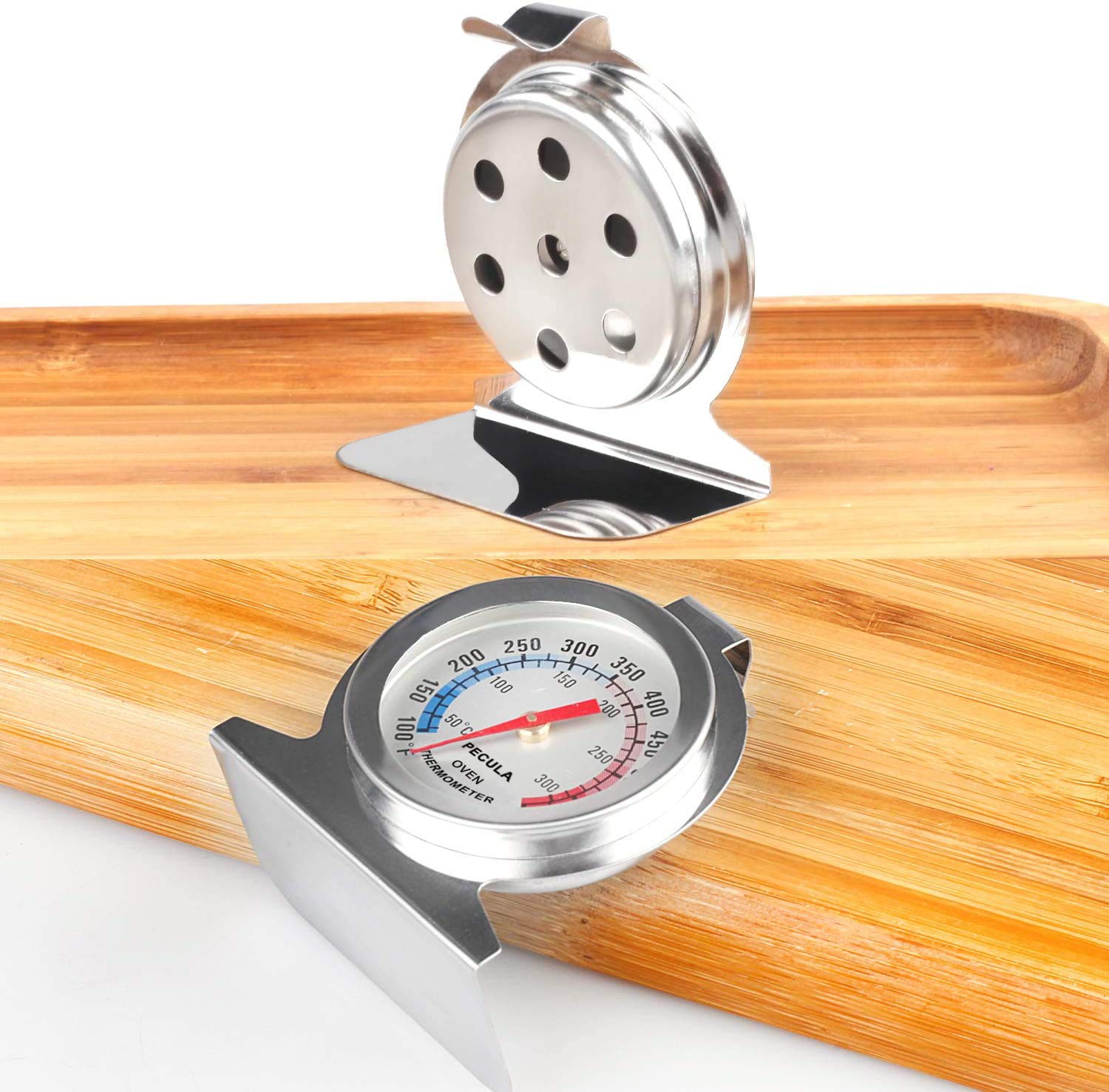 Oven Thermometer 2 Pack 50-300C/100-600F, Oven Grill Fry Chef Smoker Thermometer Instant Read Stainless Steel Thermometer Kitche