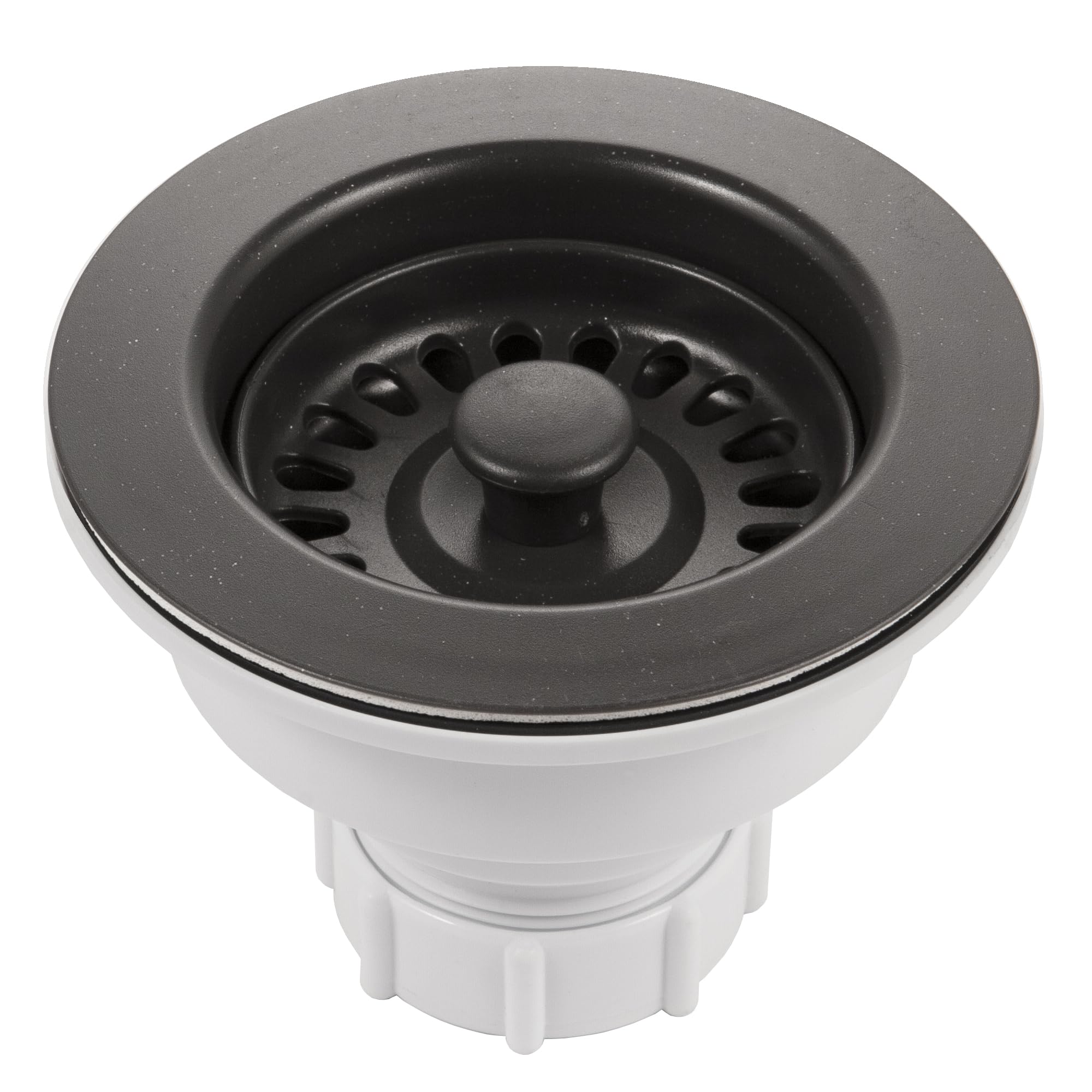 Houzer 190-9265 3.5'' Drain Openings Sink Strainer, Matte Black