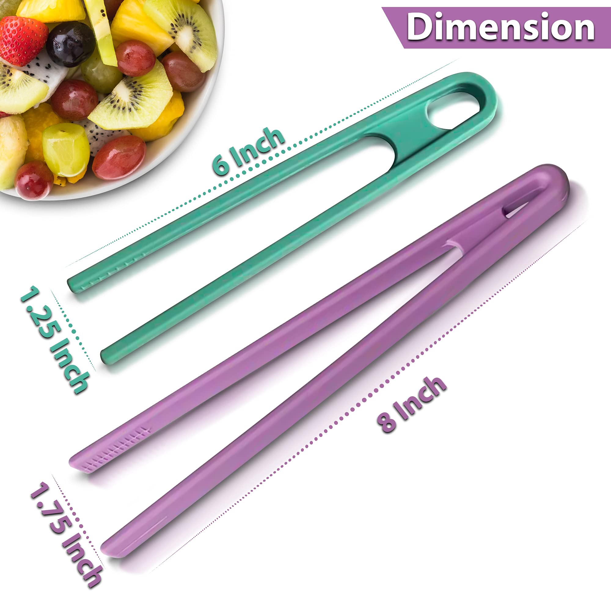 Toaster Tongs - (Set Of Two) Silicone Tongs For Cooking - Toast Tongs - Salad Tongs - Cooing Tongs - Rubber Tongs - Plastic Tong