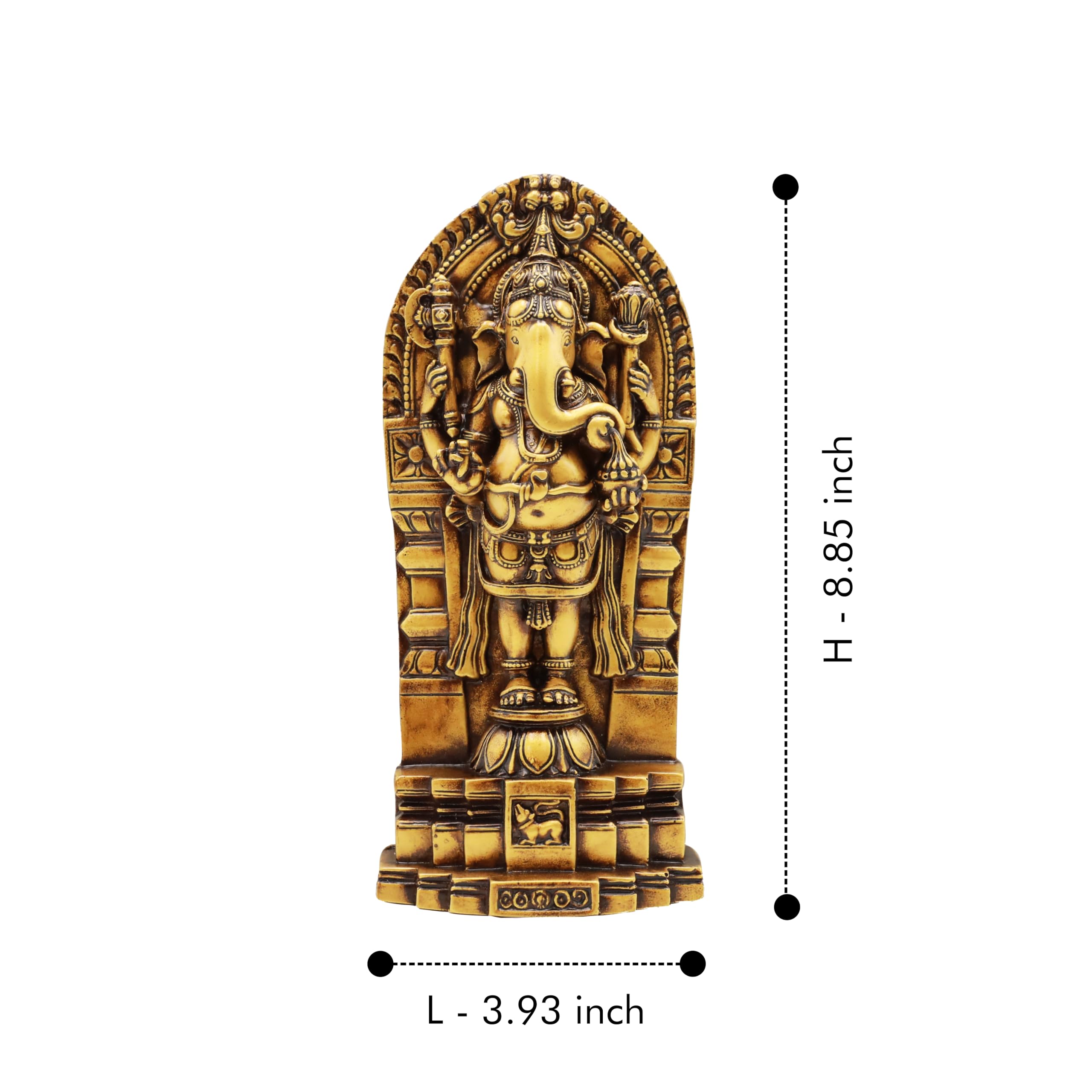 Artarium Standing Shree Ganesha Ji Ganpati Lord Ganesh Statue Idol Wall Hanging Sculpture Lucky Feng Shui Wall Decor Showpiece F