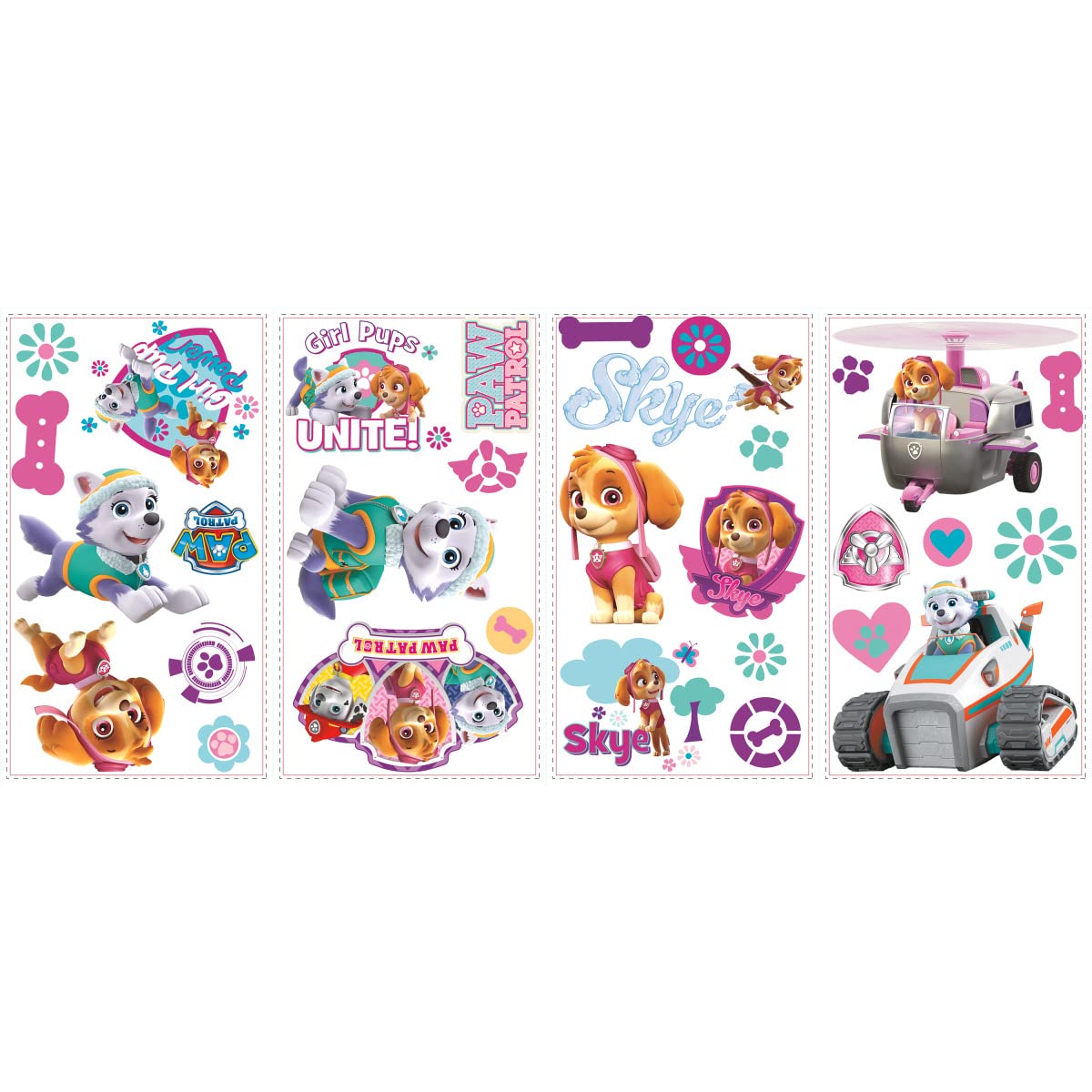 Roommates Paw Patrol Girl Pups Peel And Stick Wall Decals