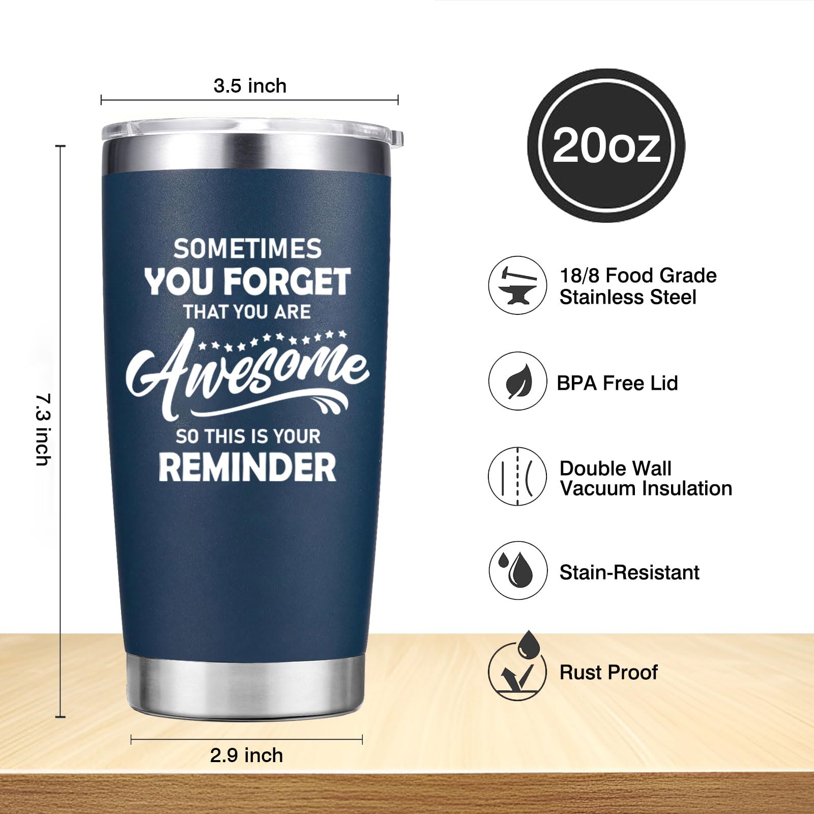 Abledn Birthday Gifts for Men - Sometimes You Forget You re Awesome Tumbler Cup - Inspirational Gifts for Men Dad Him Boyfriend