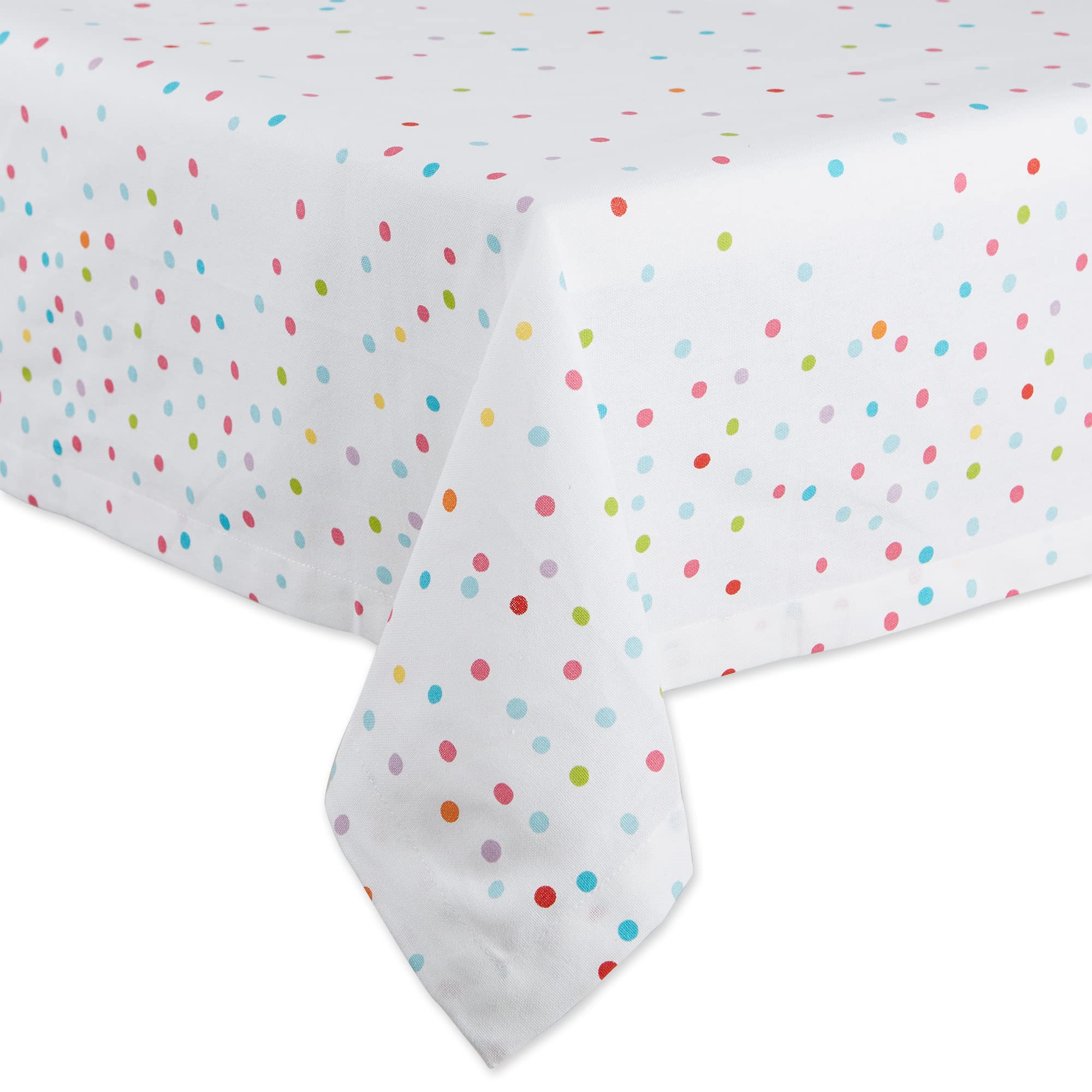 CONFETTI TOSS PRINT PRINTED TABLECLOTH  52 X 52