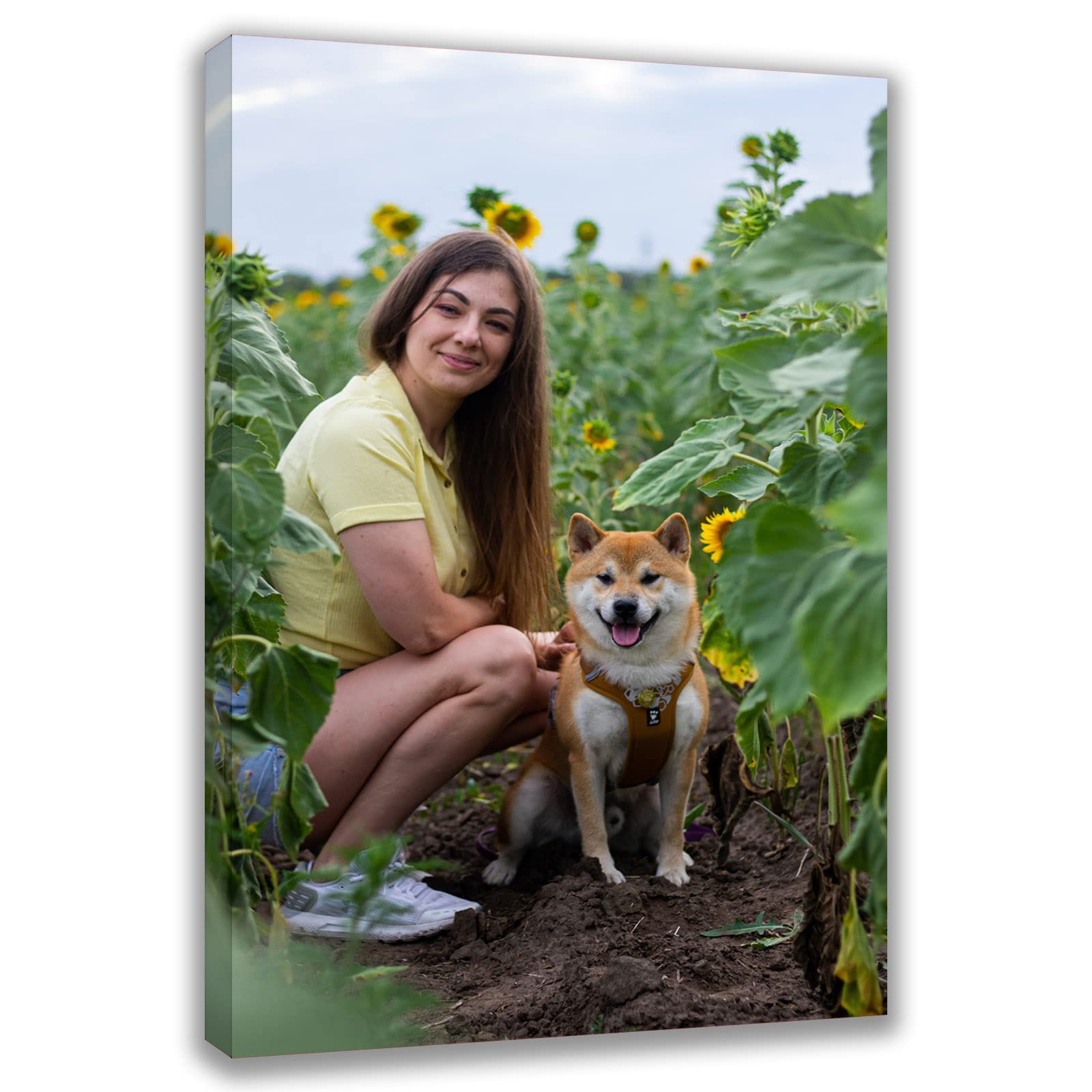 Custom Canvas Prints With Your Photos Custom Wall Art Personalized Canvas Pictures For Pet/Family Gifts For Mom/Men/Women (18''