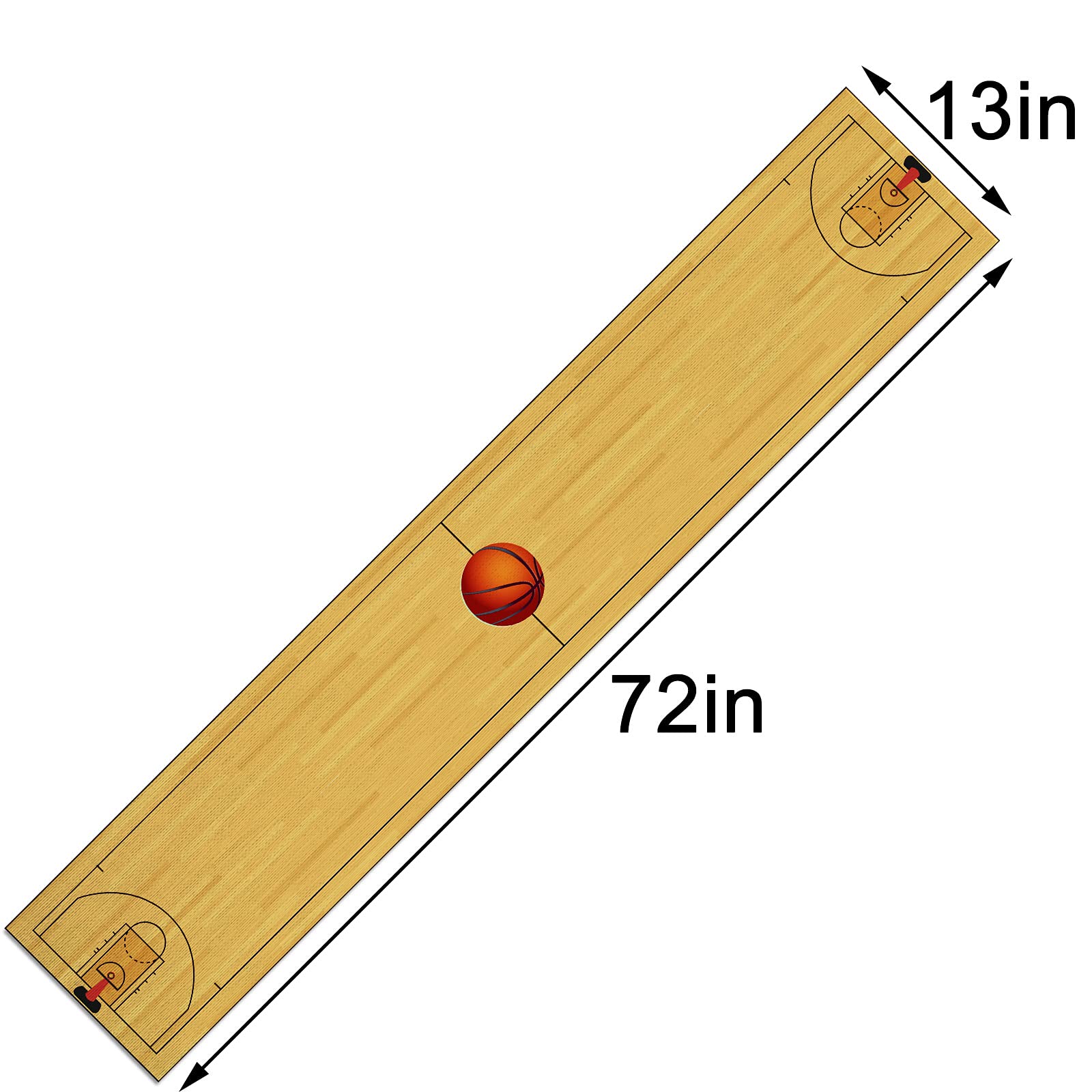 Linen 13X72'' Basketball Table Runner March Madness Decor Basketball Themed Birthday Party Babay Shower Decoration And Supplies