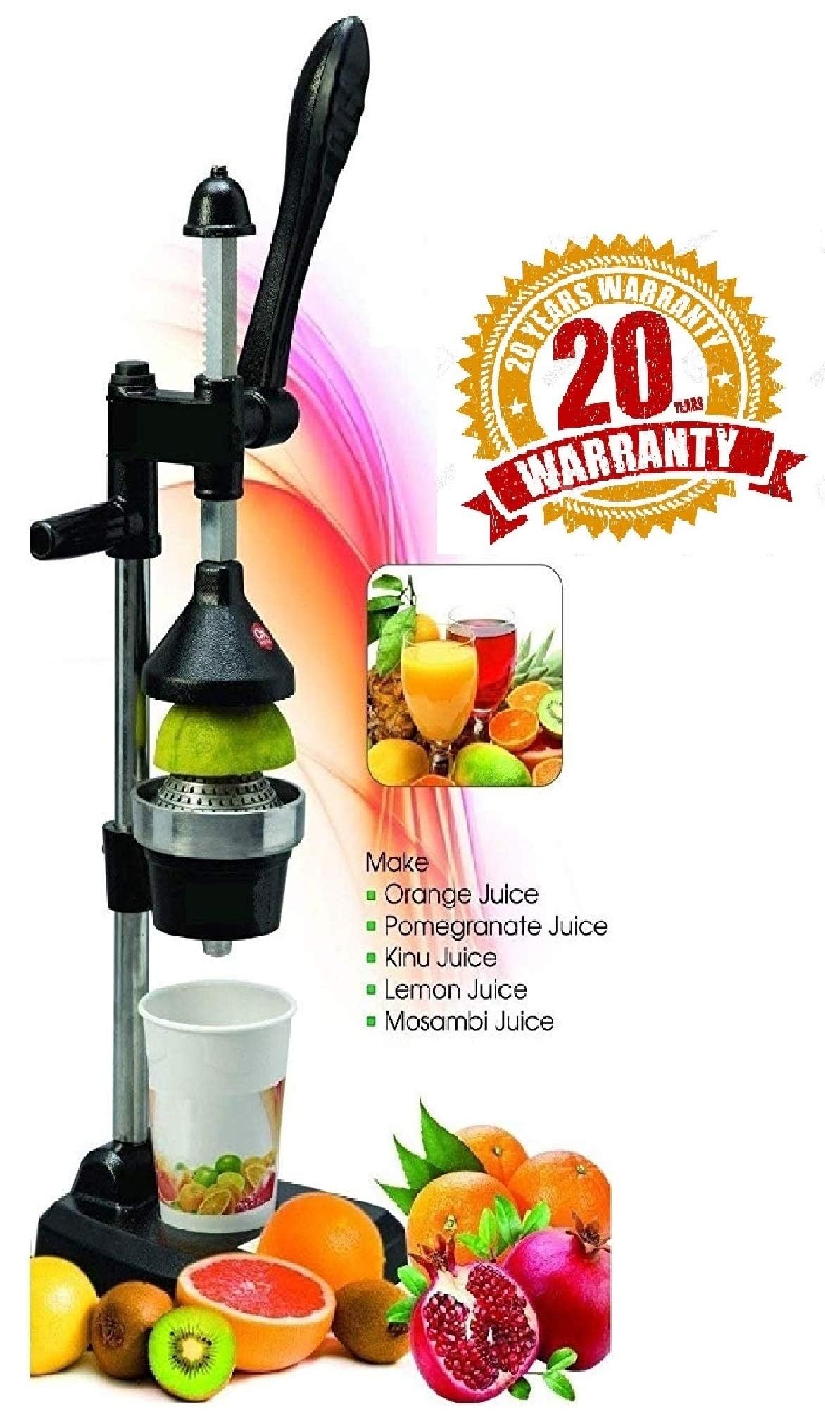 BTC INDIA HPJ Aluminum Hand Press Juicer ,Made in India
