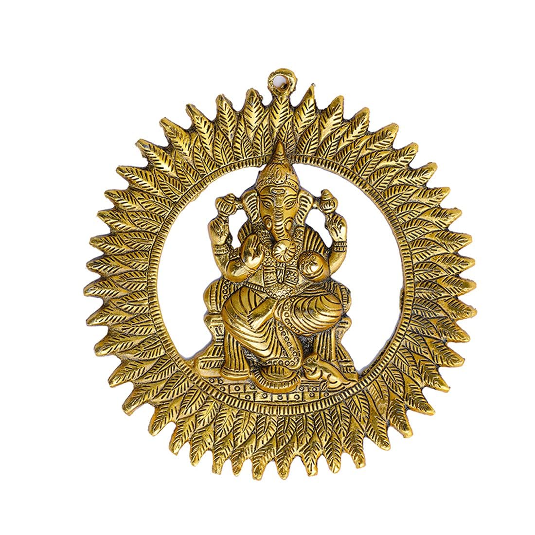 Handicraft Ganesha Metal Ganesh With Sun Statue Sculpture Idol Indian Wall Dcor Antique Ganpati Under Sun Statue For Home Entran