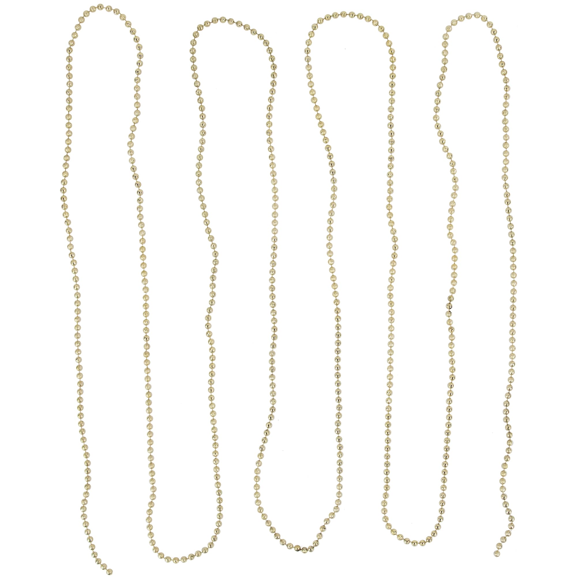 Northlight Metallic Celestial Gold Lam Beaded Christmas Garland 15' x 6mm