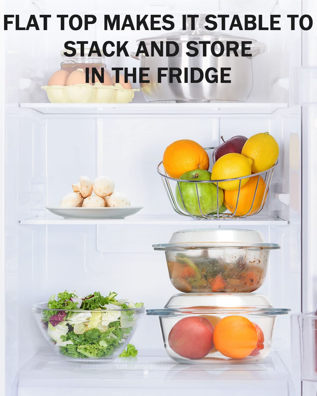 Round Glass Casserole Dish With Lid for Oven Covered Glass Casseroles Ovenware with Glass Lid  Glass Microwavable Bowls (1.5L)