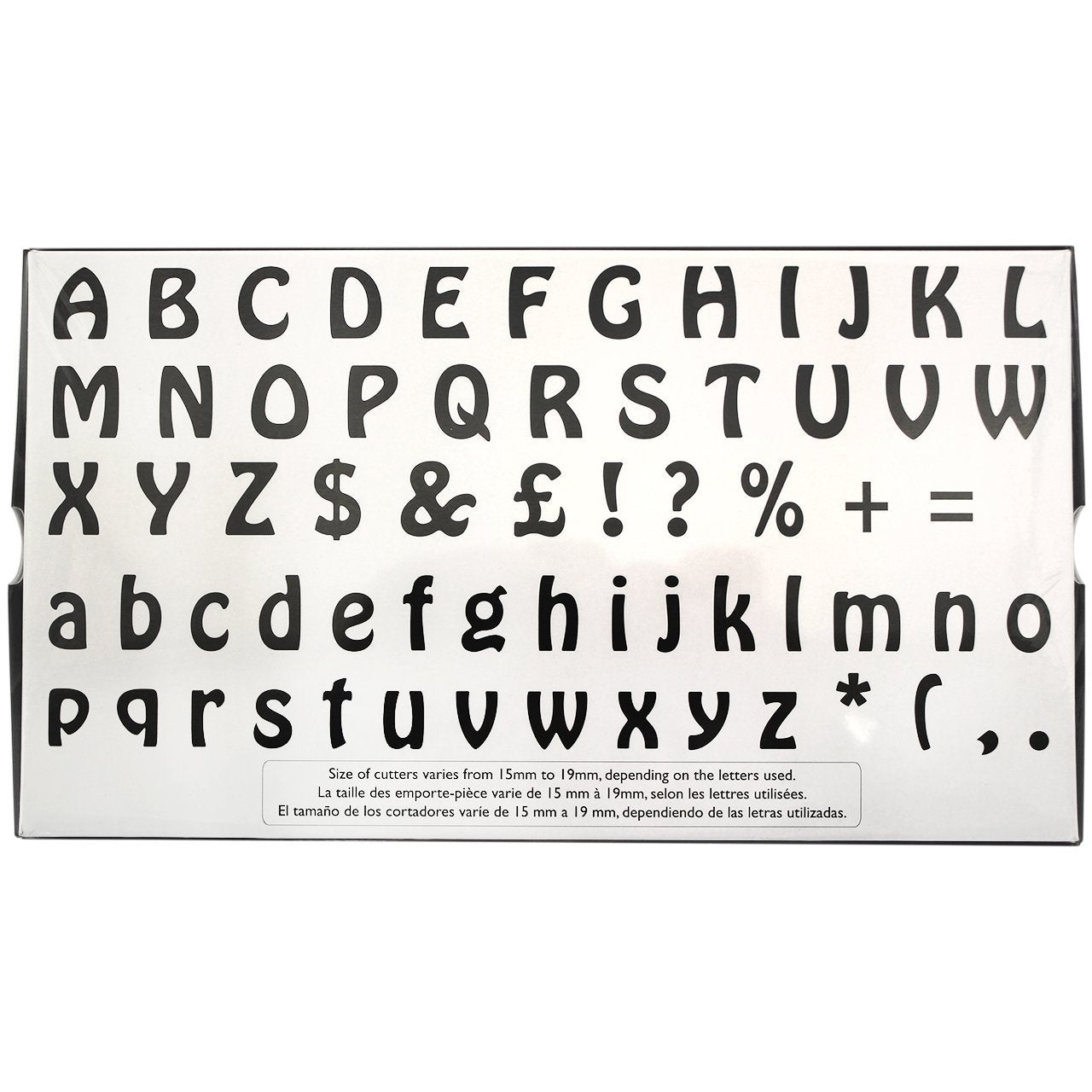 Jem 64 Piece Alphabet Plastic Cutter Set