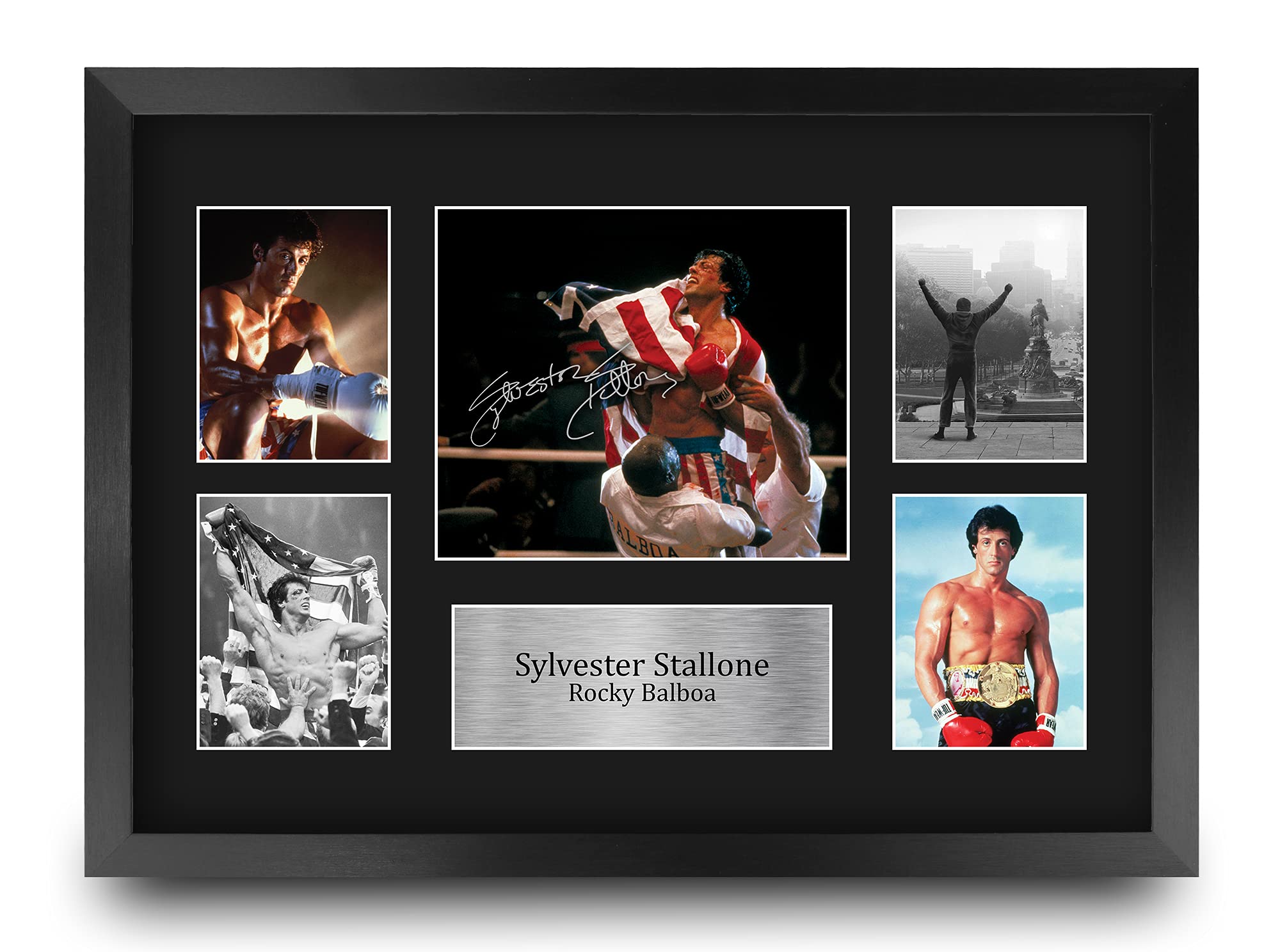 HWC Trading Sylvester Stallone Rocky 16 x 12 inch (A3) Printed Gifts Signed Autograph Picture Display for Movie Memorabilia Fans