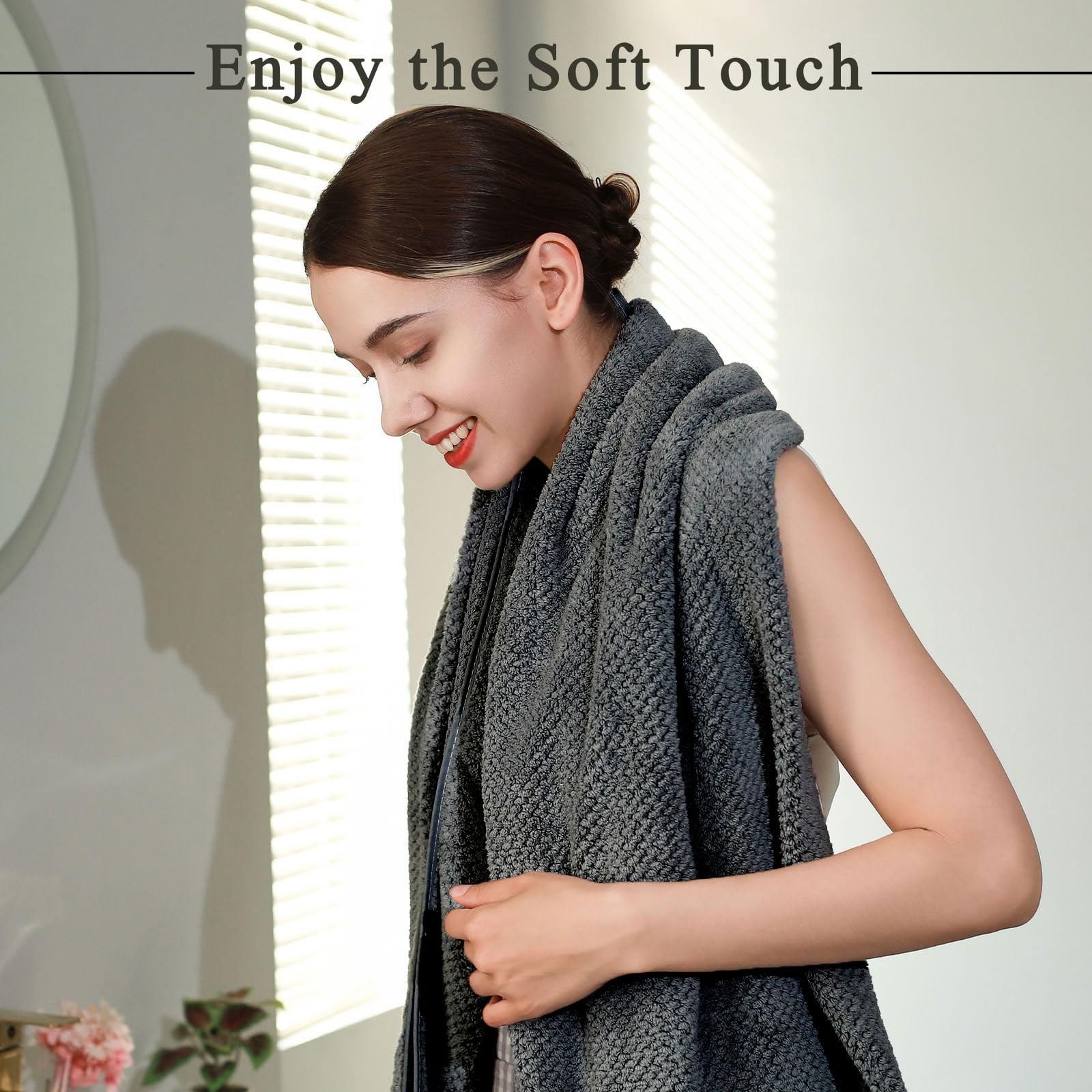 Wuwahold 2 Pack Bath Towel Set, Waffle Bath Towel Set, Super Soft Highly Absorbent, Sturdy Quick Drying Towels For Bathroom, Gym