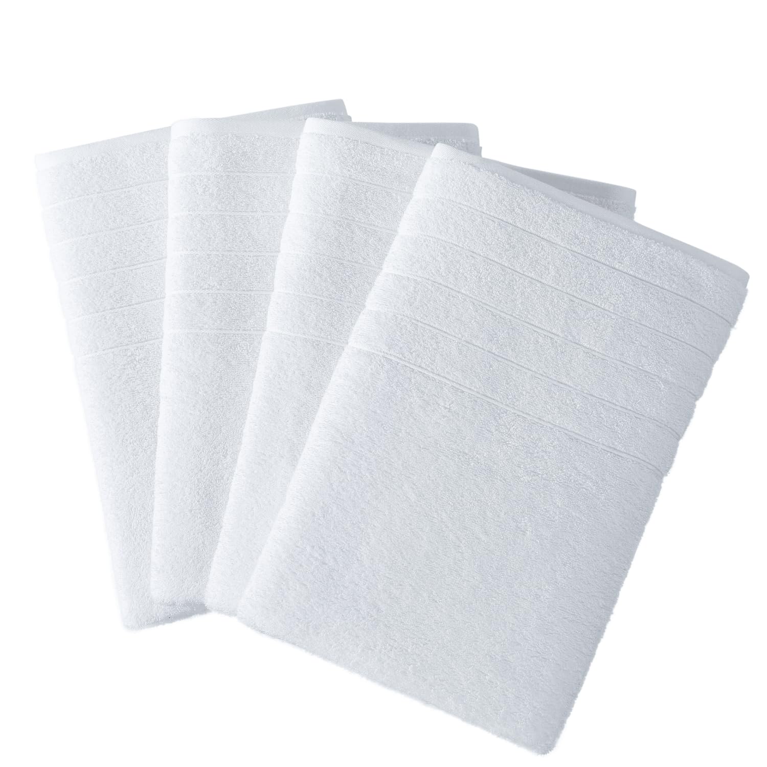 Casa Platino Bath Towels, 4 Pack Large Bath Towel Set (30''X 60''), 100% Ringspun Cotton Towels, White Towels For Bathroom, Abso