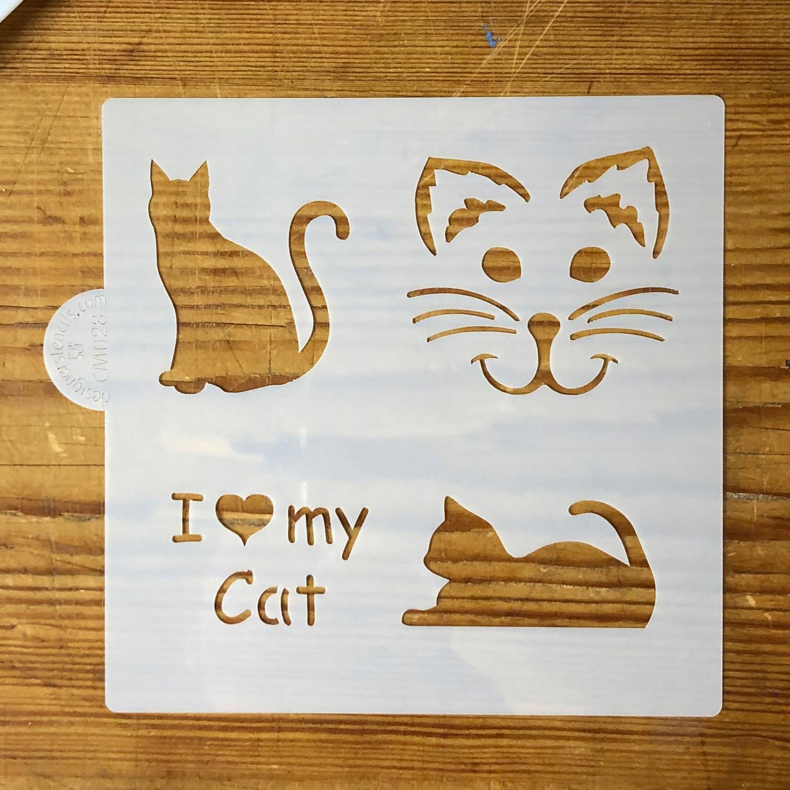 I Love My Cat Cookie And Craft Stencil By Designer Stencils