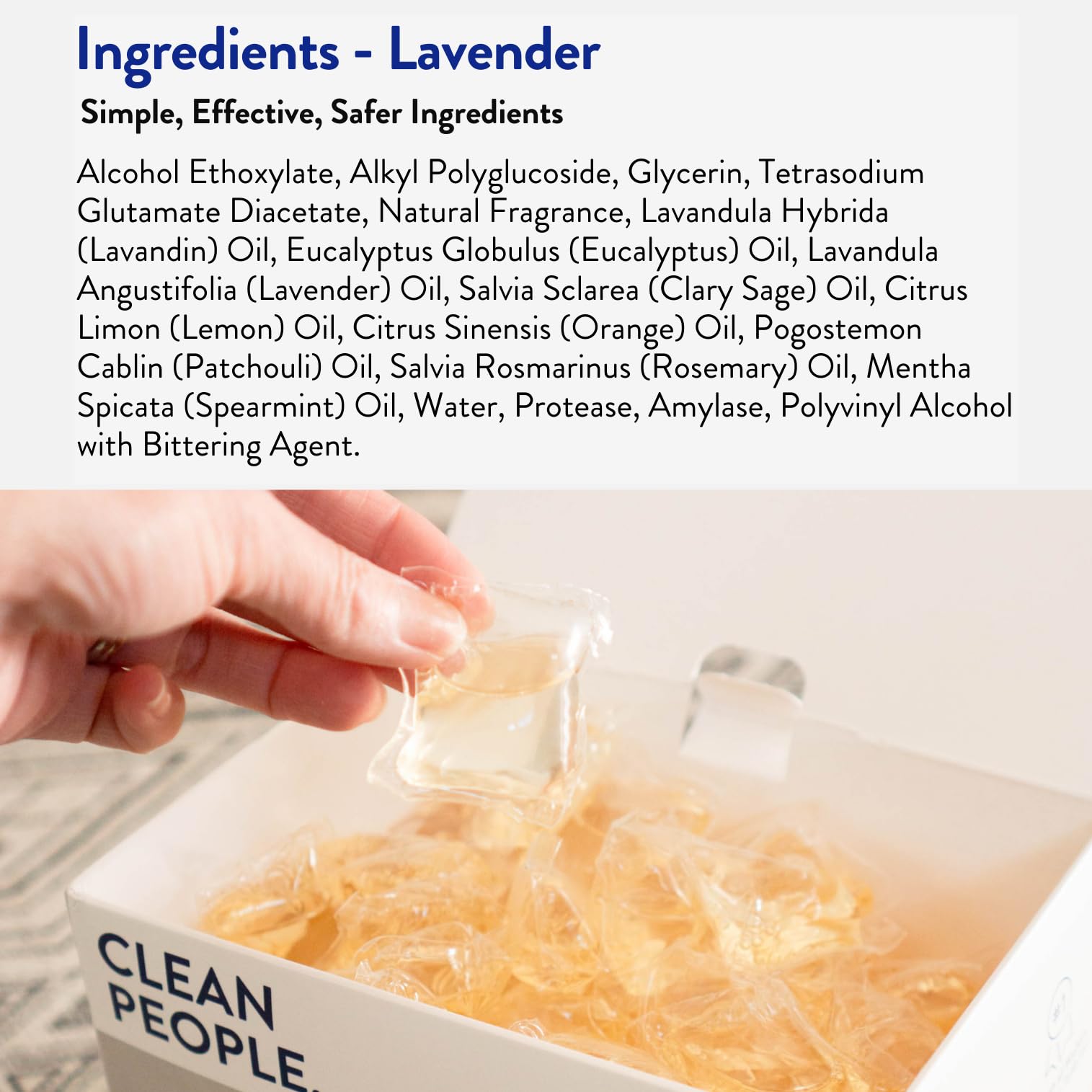 Clean People Laundry Detergent Pods - Plant-Based, Hypoallergenic Laundry Pods - Ultra Concentrated, Plastic Free, Recyclable Pa
