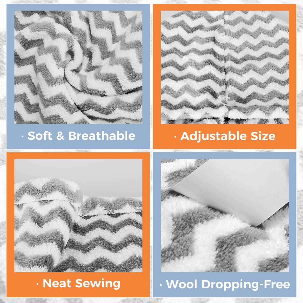 ELLEWIN Microfiber Hair Towel Wrap for Women 2 Pack,Adjustable Hair Drying Turban with Two Button,Anti Frizz,Super Absorbent Qui