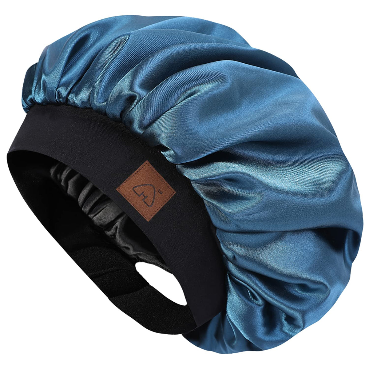 Hat Hut Satin Bonnet Silk Bonnet Sleep Cap For Women Hair Bonnet For Curly Natural Hair Sleeping Adjustable Wide Band Double Lay