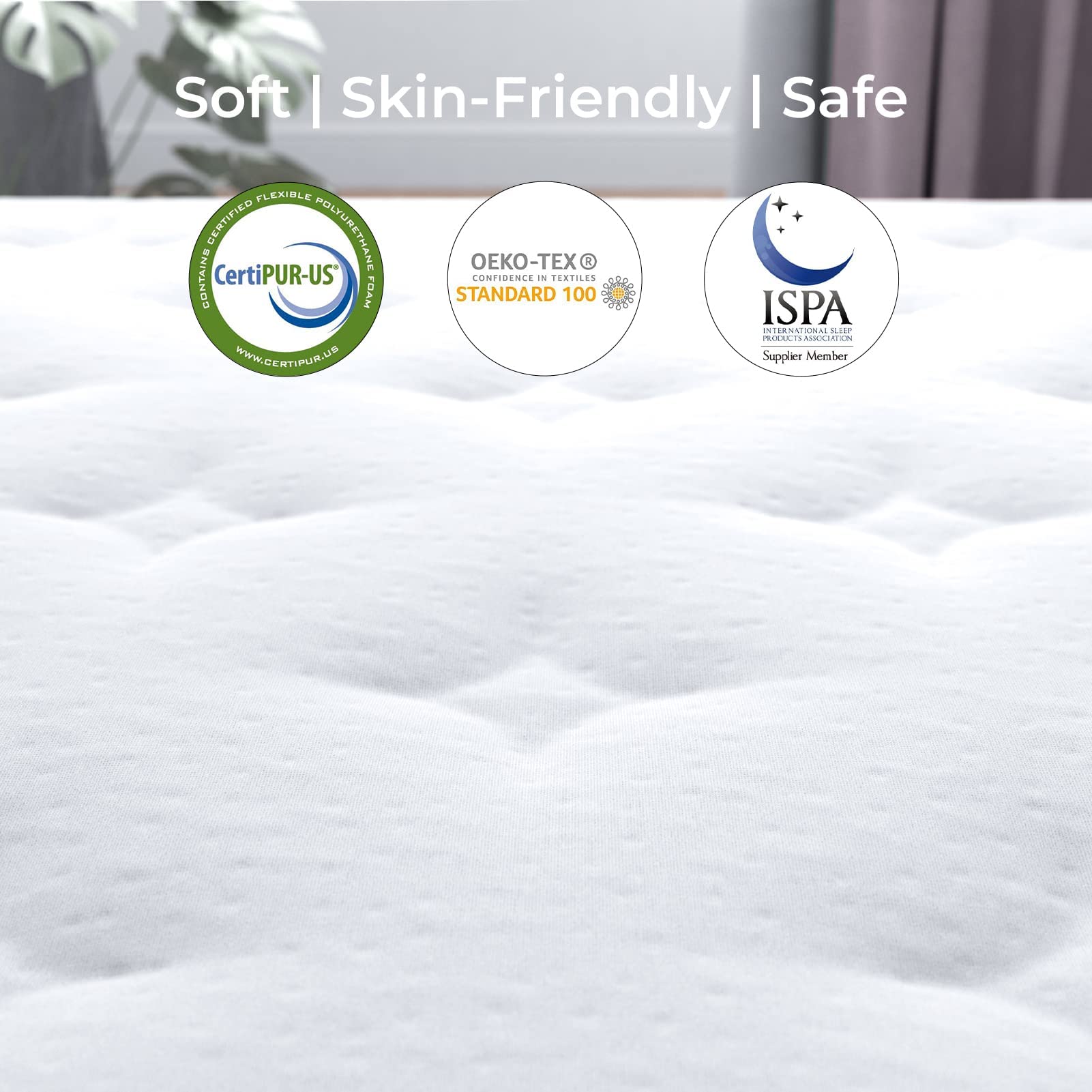 Regoss Queen Size Mattress, 10 Inch Queen Mattress Hybrid With Plush Foam And Individually Pocketed Coils, Queen Mattress In A B