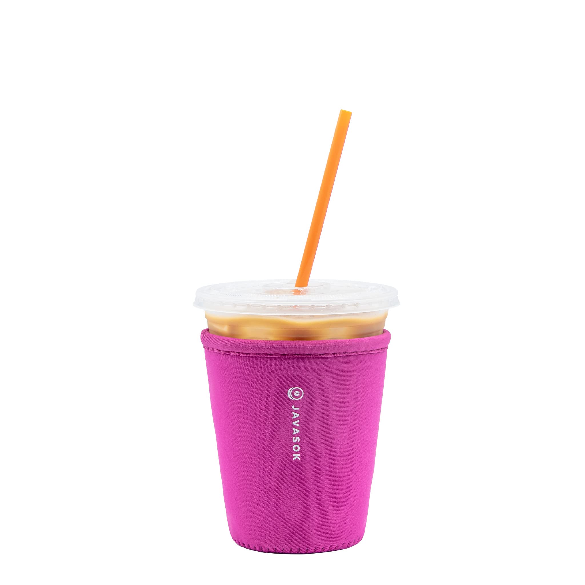 Sok It Java Sok Iced Coffee & Cold Soda Insulated Neoprene Cup Sleeve (Bright Pink, Small: 16-20oz)