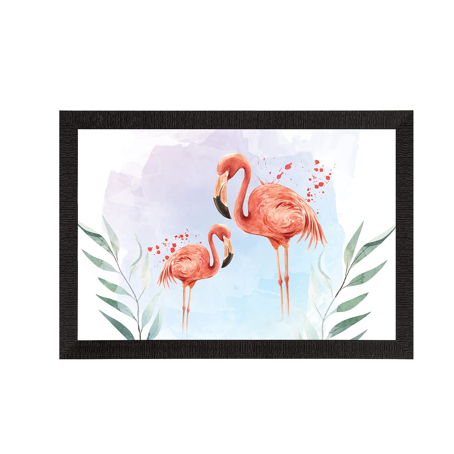 eCraftIndia Pink Flamingo Satin Matt Texture UV Art Painting