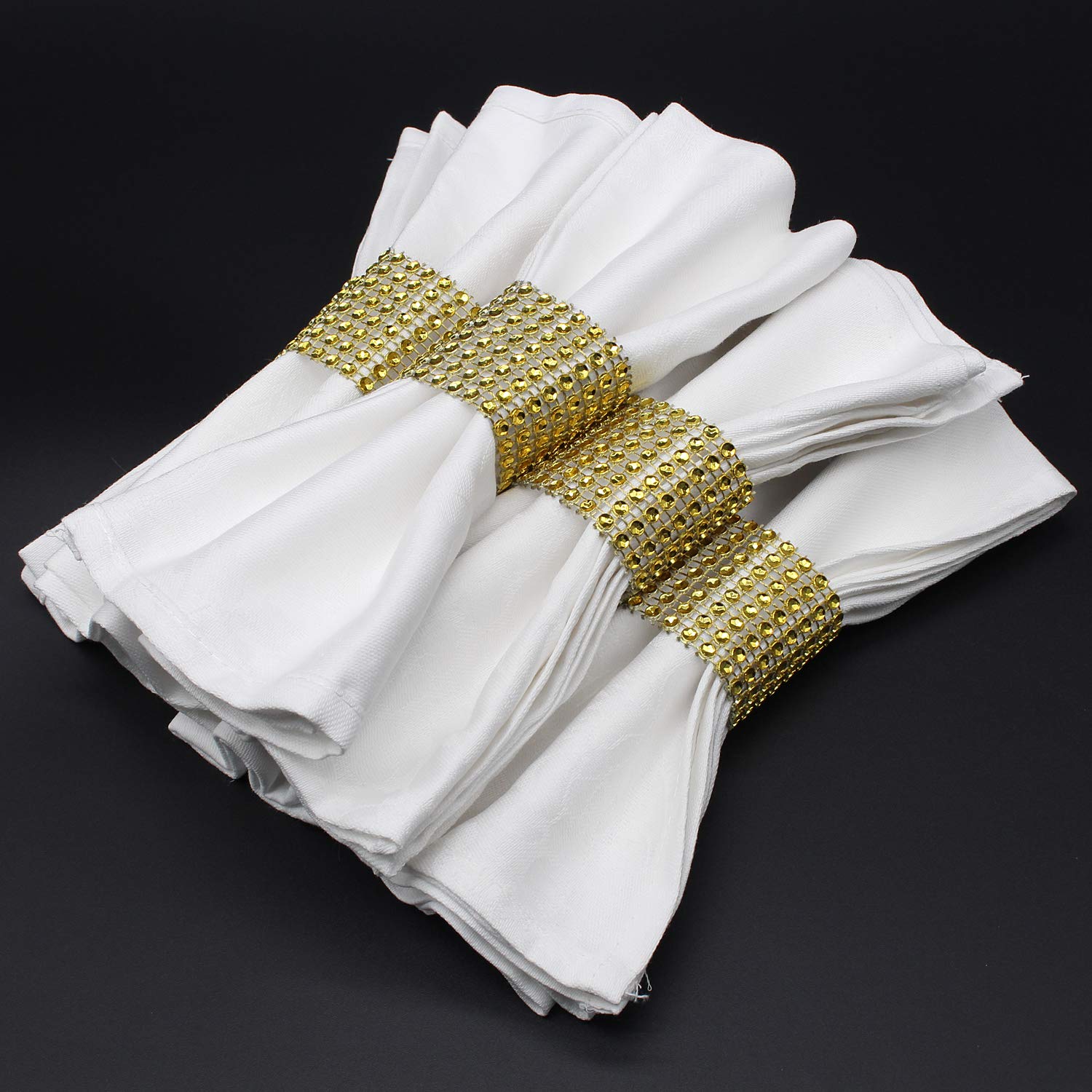 Kposiya Napkin Rings, Pack Of 60 Rhinestone Napkin Rings Diamond Adornment For Place Settings, Wedding Receptions, Dinner Or Hol