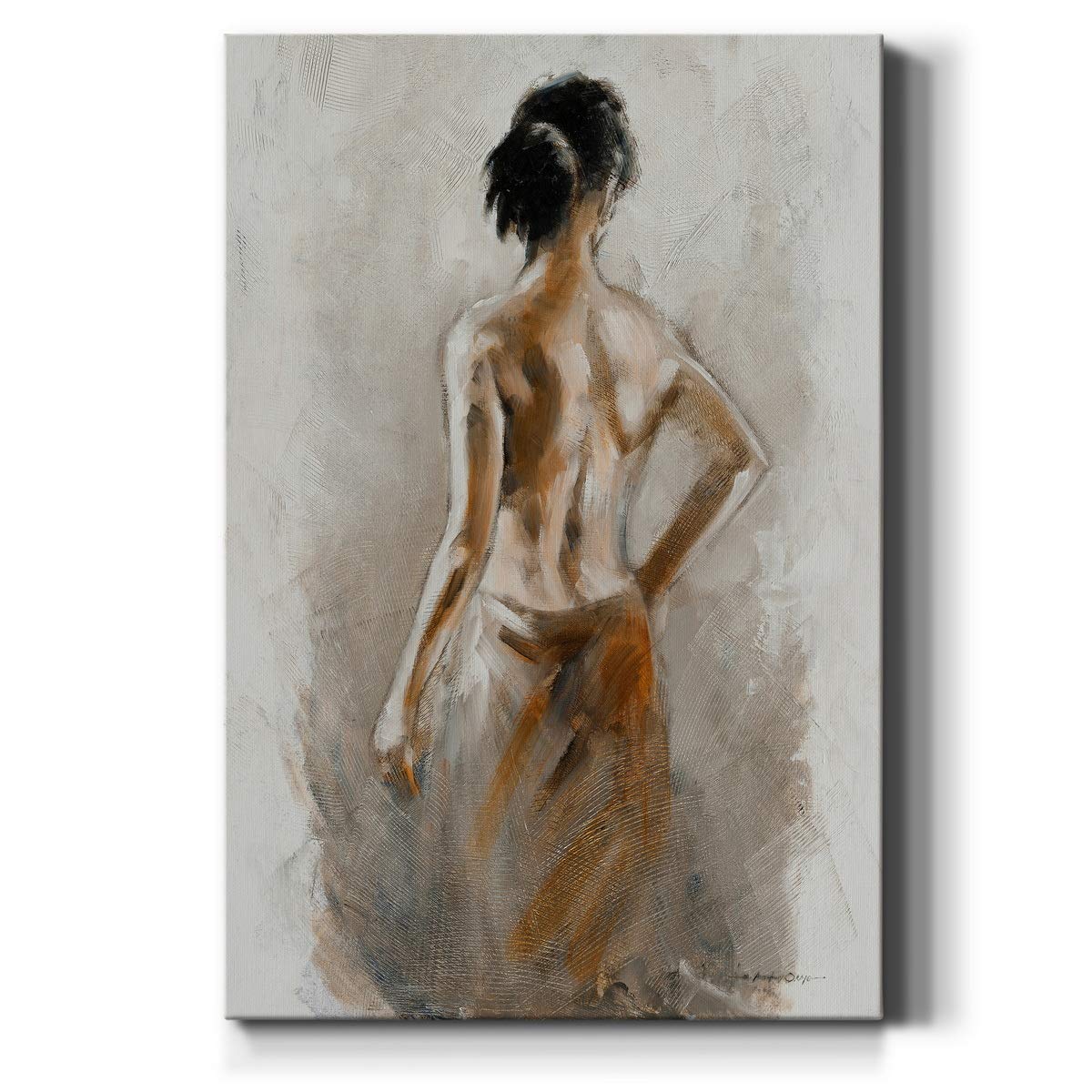 Renditions Gallery Woman Canvas Wall Art Abstract Paintings & Prints Exotic African Golden Beauty Canvas Modern Wall Hanging Dec