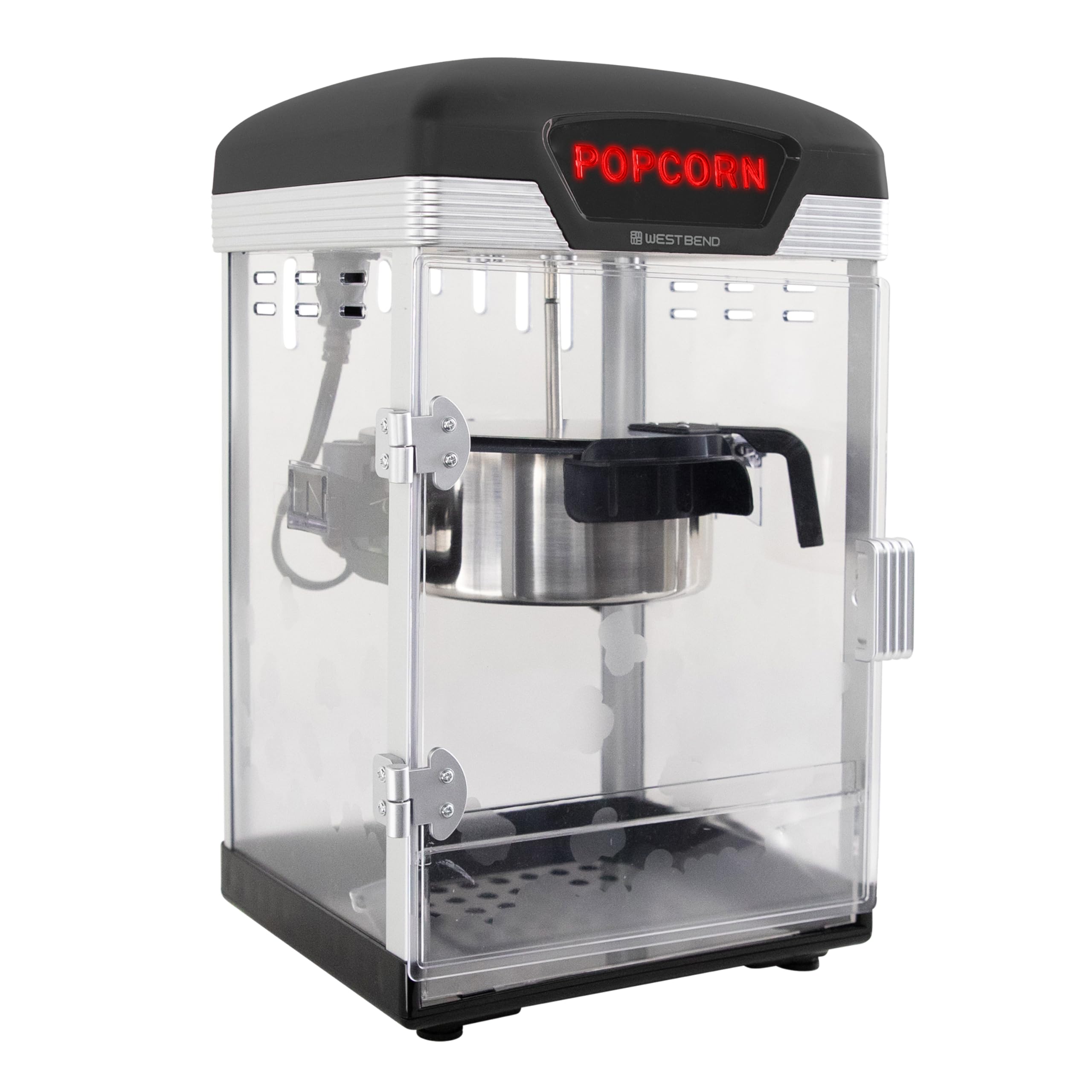 West Bend Stir Crazy Movie Theater Popcorn Popper, Gourmet Popcorn Maker Machine With Nonstick Popcorn Kettle And Popcorn Scoop