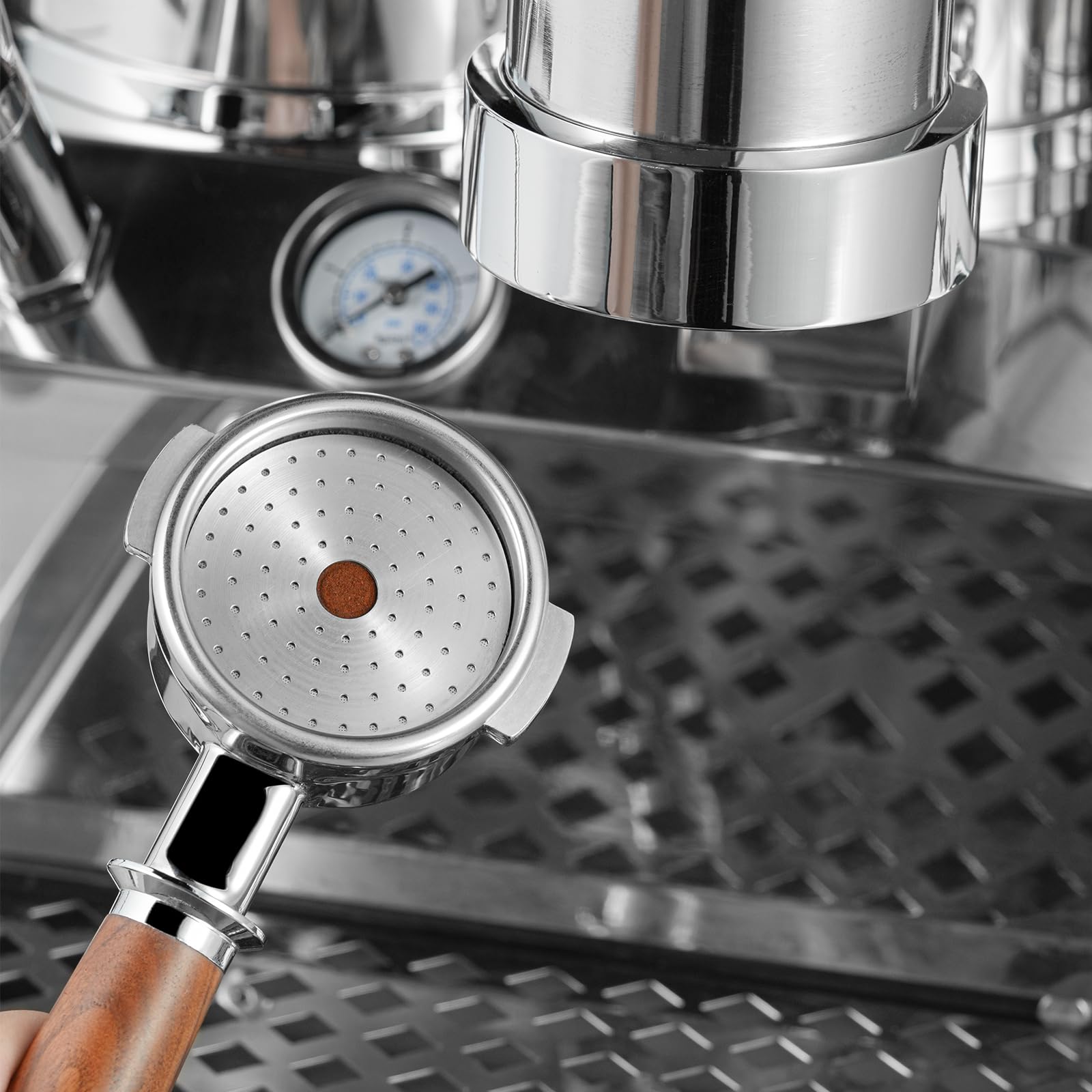 Mhw-3Bomber 58.5Mm Espresso Puck Screen With Round Hole 2 Packs Metal Espresso Filter 0.8Mm Thickness Coffee Filter For La Marzo